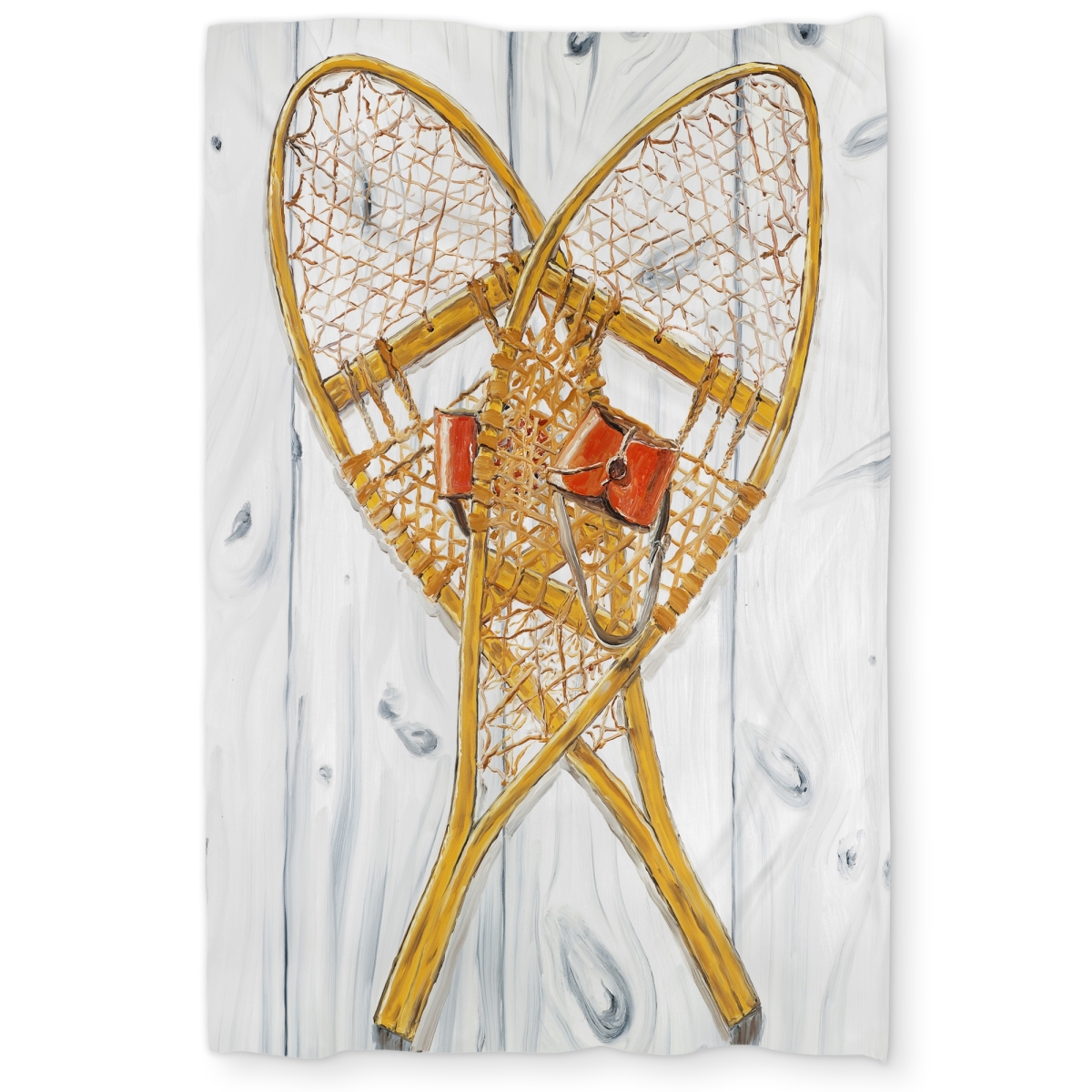 C1DCTSW0XJSYTD Vintage Wood Snowshoes Twin Size Duvet Cover - Man Cave Home Decor