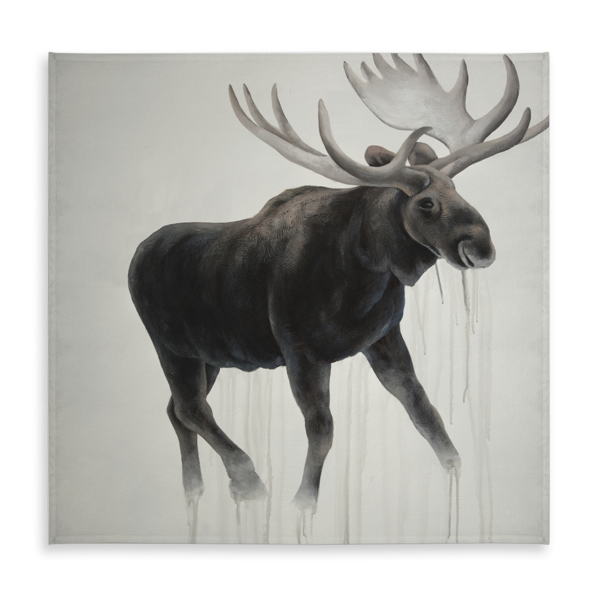 Picture of Begin Home Decor C1TC5858XBGWK3 58 x 58 in. Brown Rustic Tablecloth - Walking Moose Design for Home Decor