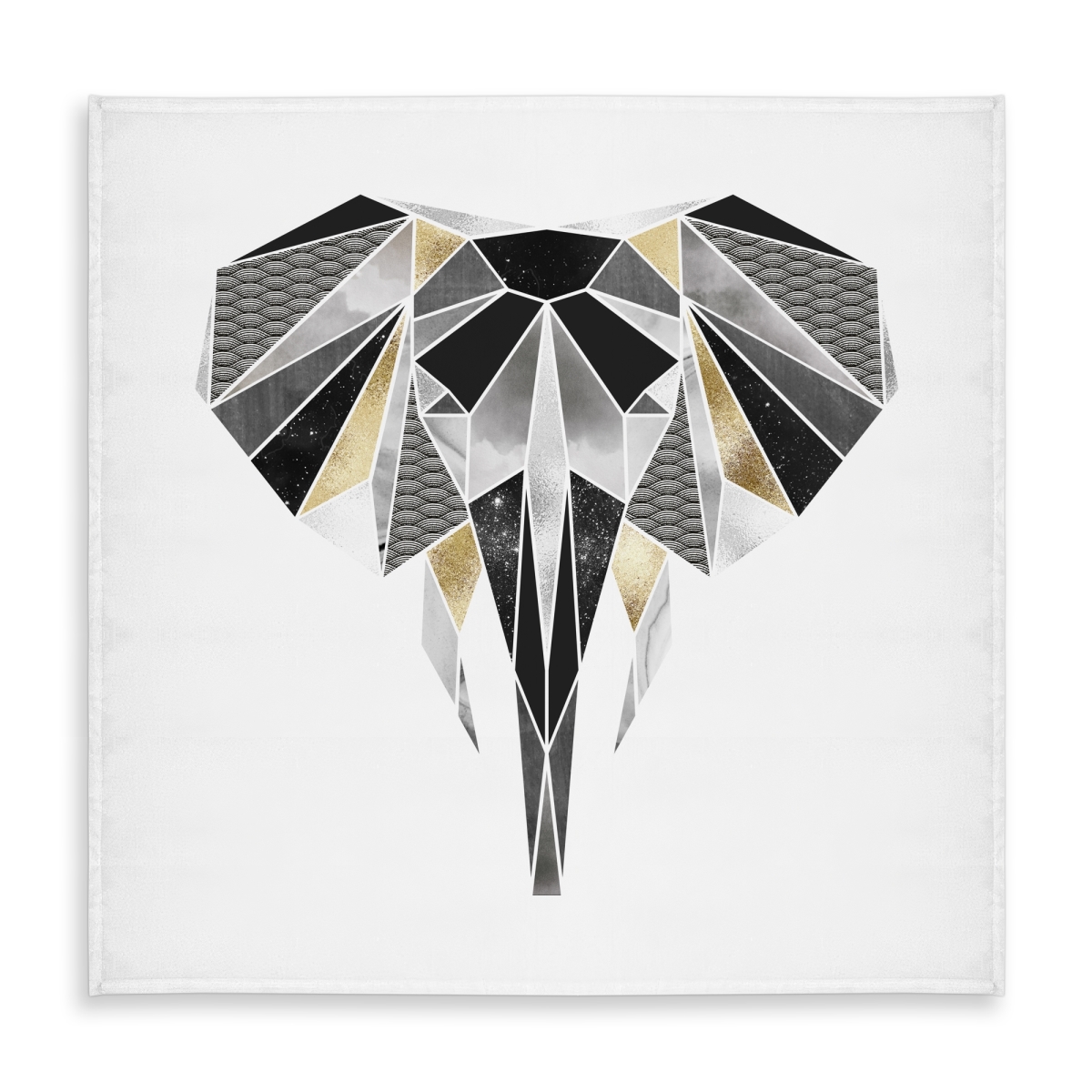 Picture of Begin Home Decor C1TC5858IUB1XJ 58 x 58 in. Geometric Elephant Gray Tablecloth - Indoor & Outdoor Decor