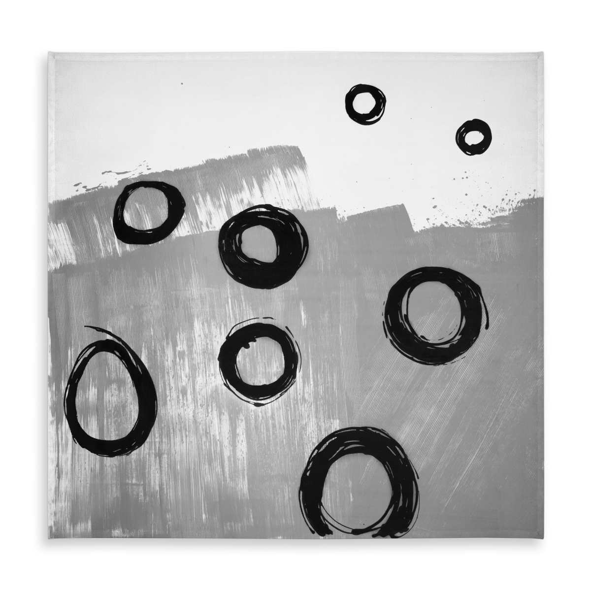 Picture of Begin Home Decor C1TC5858X4Y0PB 58 x 58 in. Deconstructed White Abstract Tablecloth - Indoor & Outdoor Decor