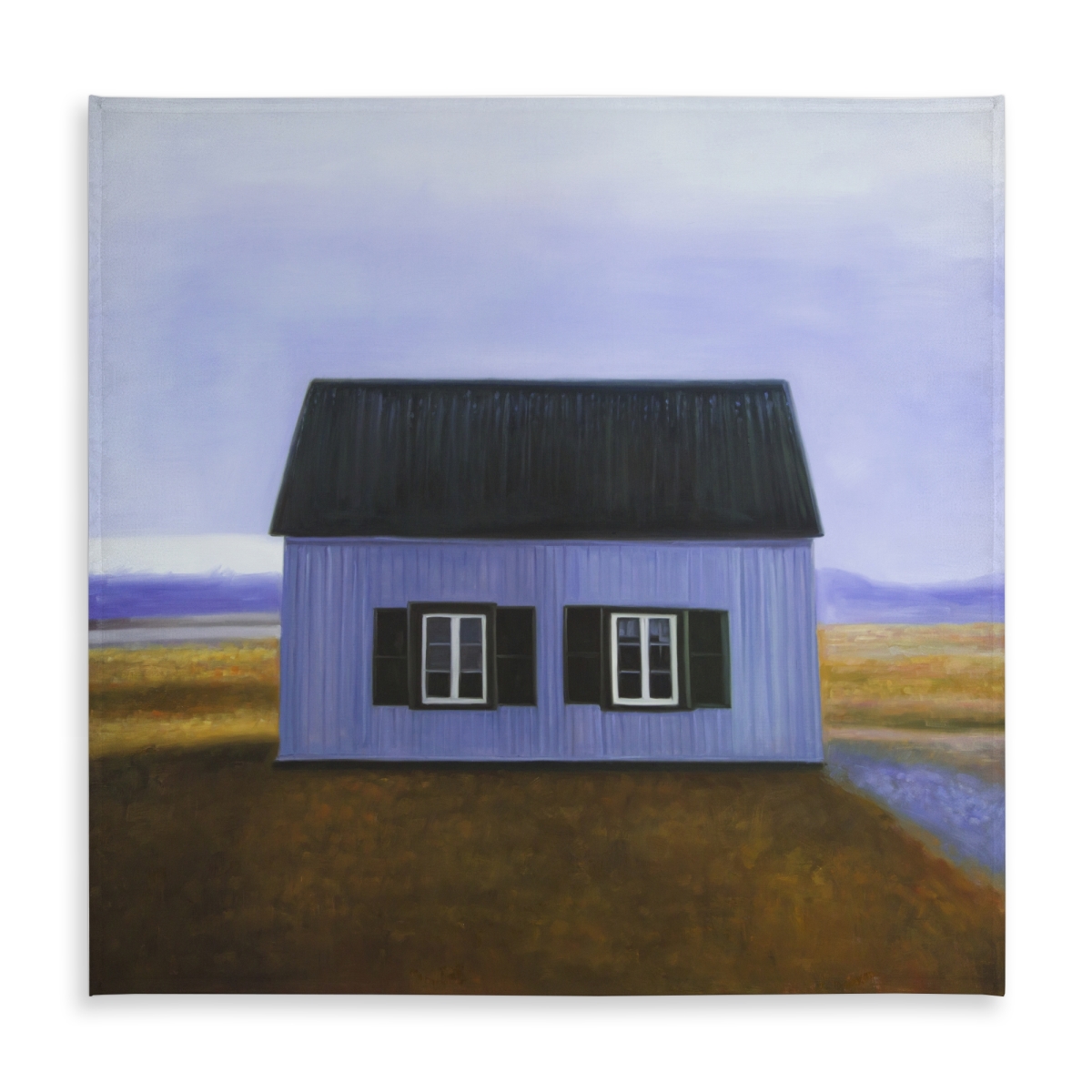 Picture of Begin Home Decor C1TC5858T2IVUR 58 x 58 in. Blue Barn Indoor & Outdoor Tablecloth - Building Landscapes Decor