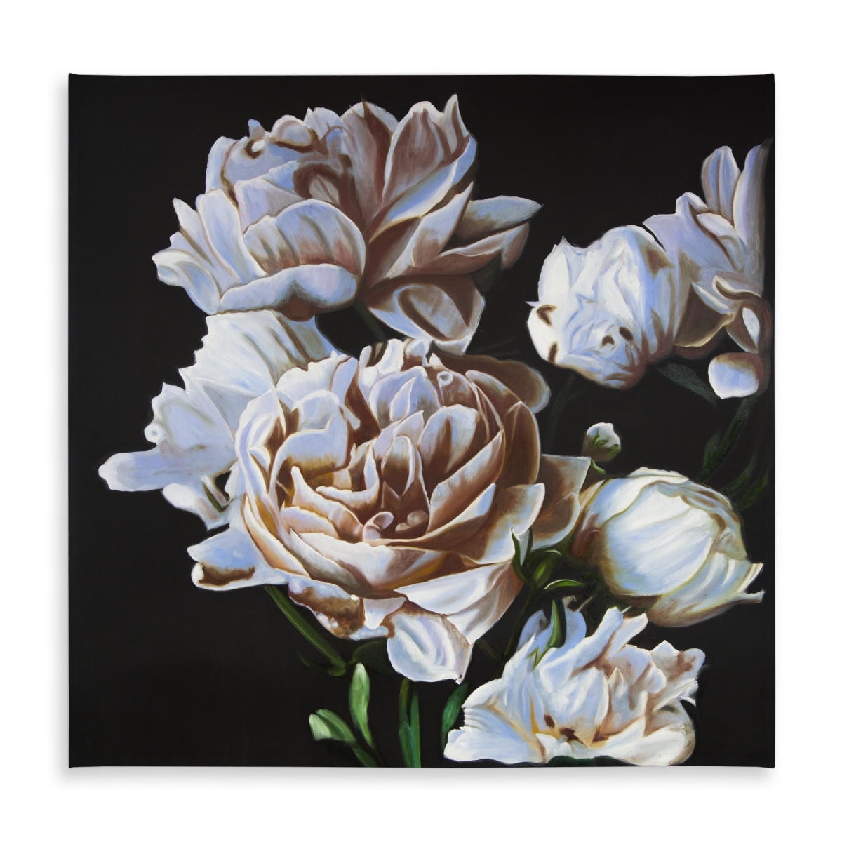 Picture of Begin Home Decor C1TC5858LGL56M 58 x 58 in. Peonies Floral Romantic Tablecloth - Indoor Outdoor Home Decor
