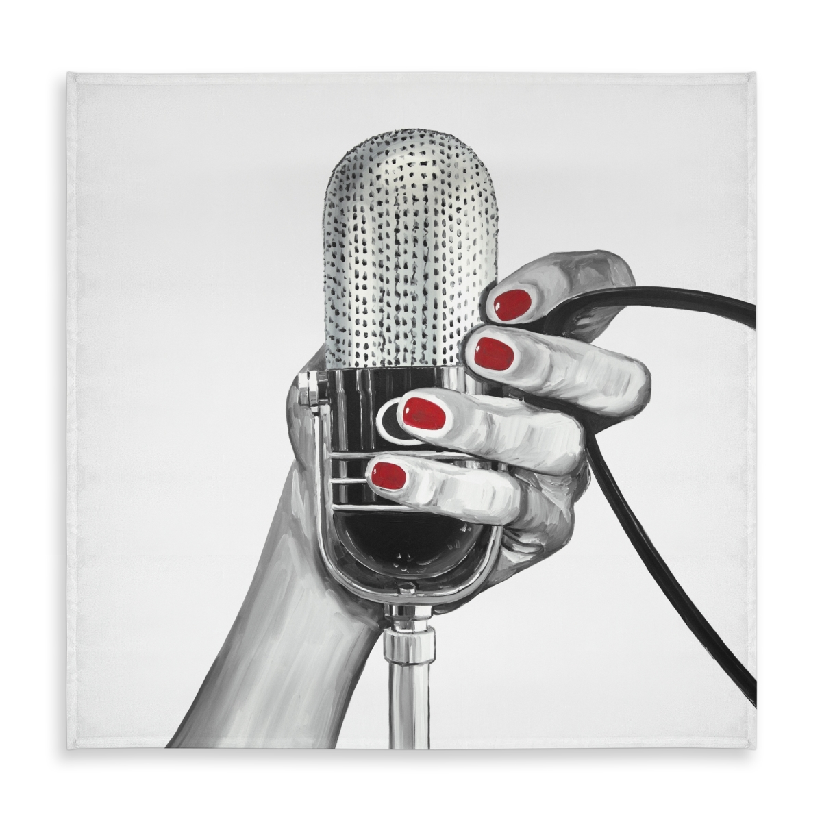 Picture of Begin Home Decor C1TC5858EXOQ56 58 x 58 in. Sing Your Life Gray Tablecloth - Musical Instrument Decor