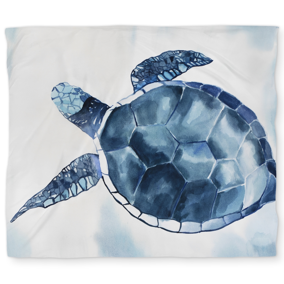 C1DCKSW0WDFASP Blue Turtle Bathroom Marine King Size Duvet Cover - Home Decor