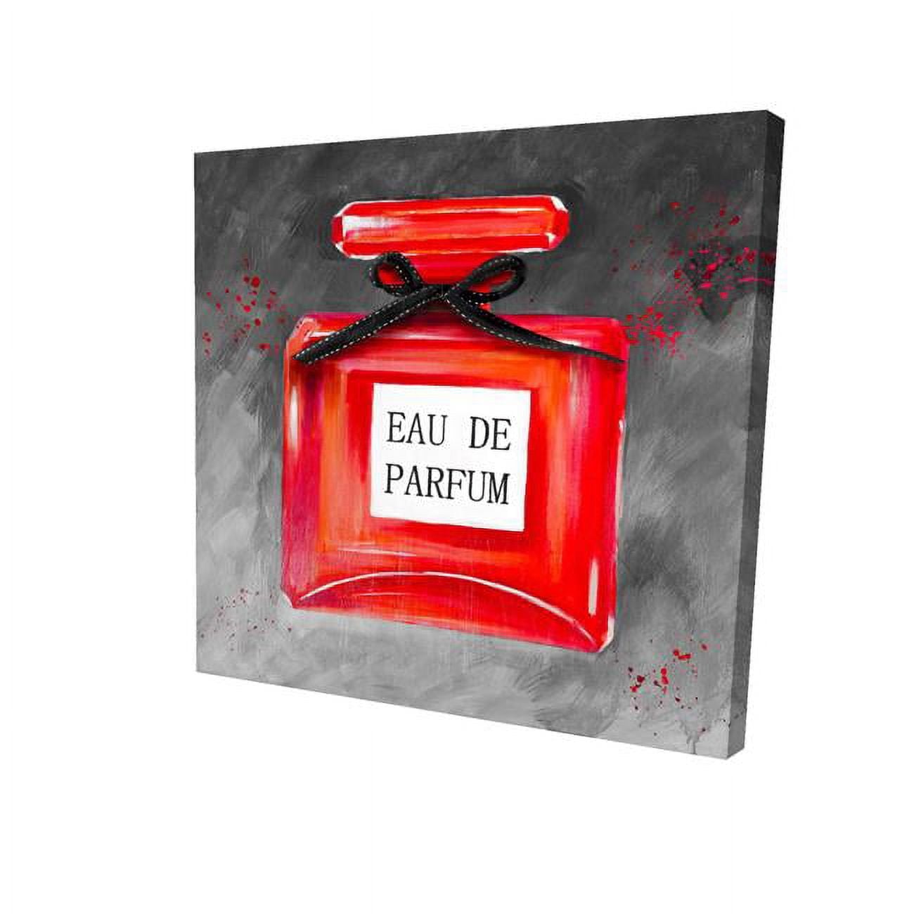12 x 12 in. Perfume Red Bottle-Print on Canvas