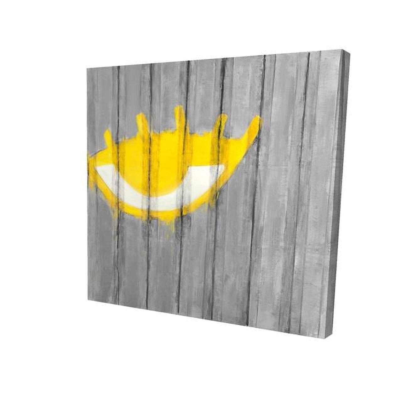 12 x 12 in. Yellow Eye Graffiti on A Container-Print on Canvas