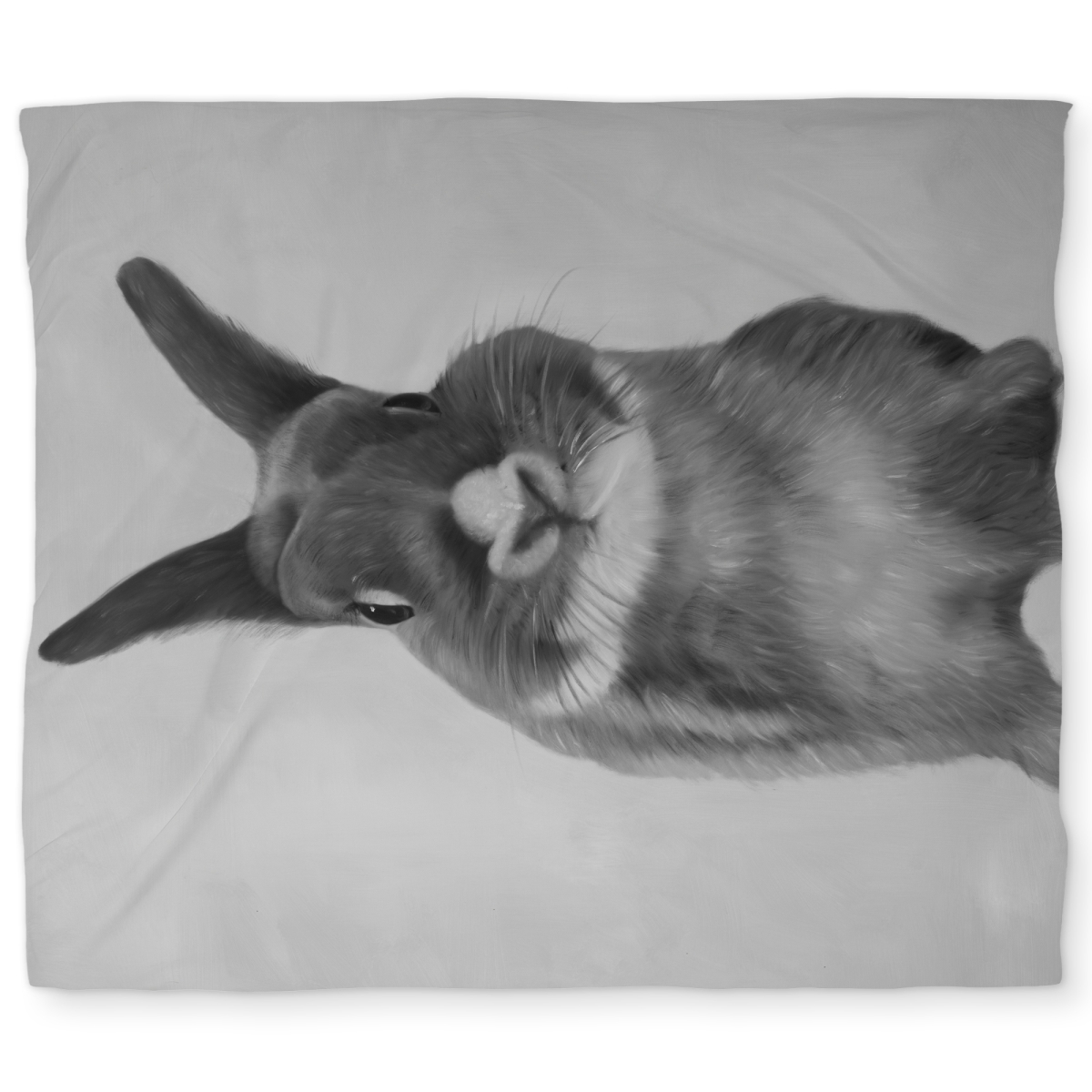 C1DCKSW03UB3OJ Funny Gray Rabbit - Hyperrealist Pets King Size Duvet Cover for Decor