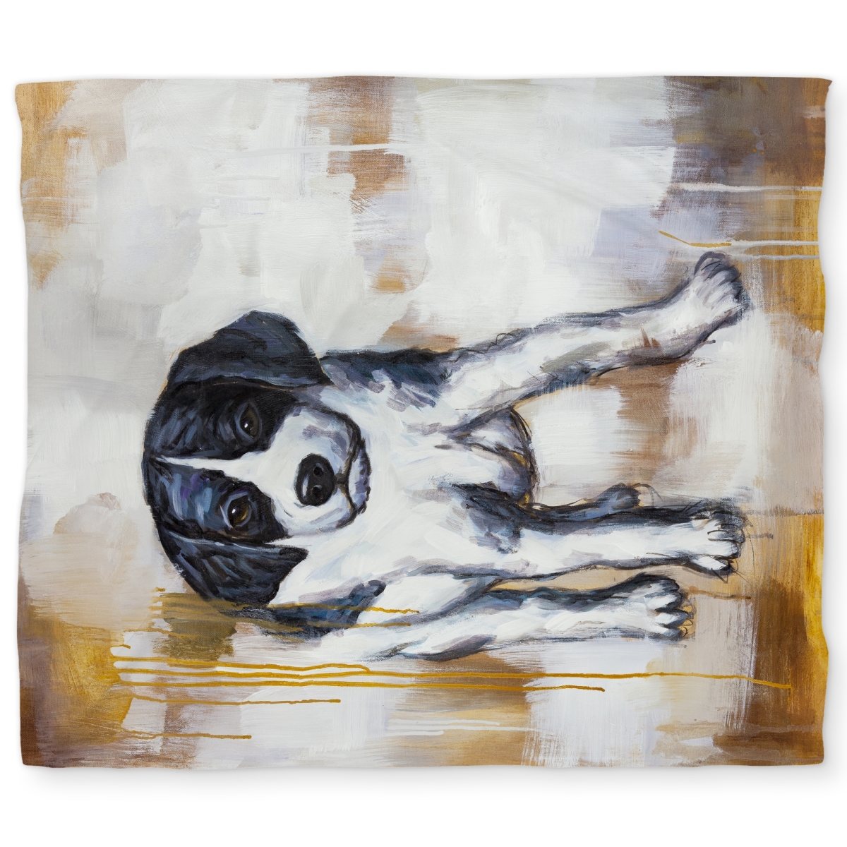 C1DCKSW08BSDBM Curious Puppy Dog King Size Duvet Cover - White Bedroom Decor