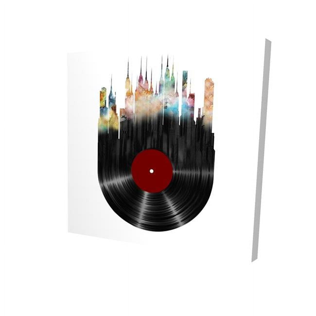 12 x 12 in. Abstract City on A Vinyl Disk-Print on Canvas