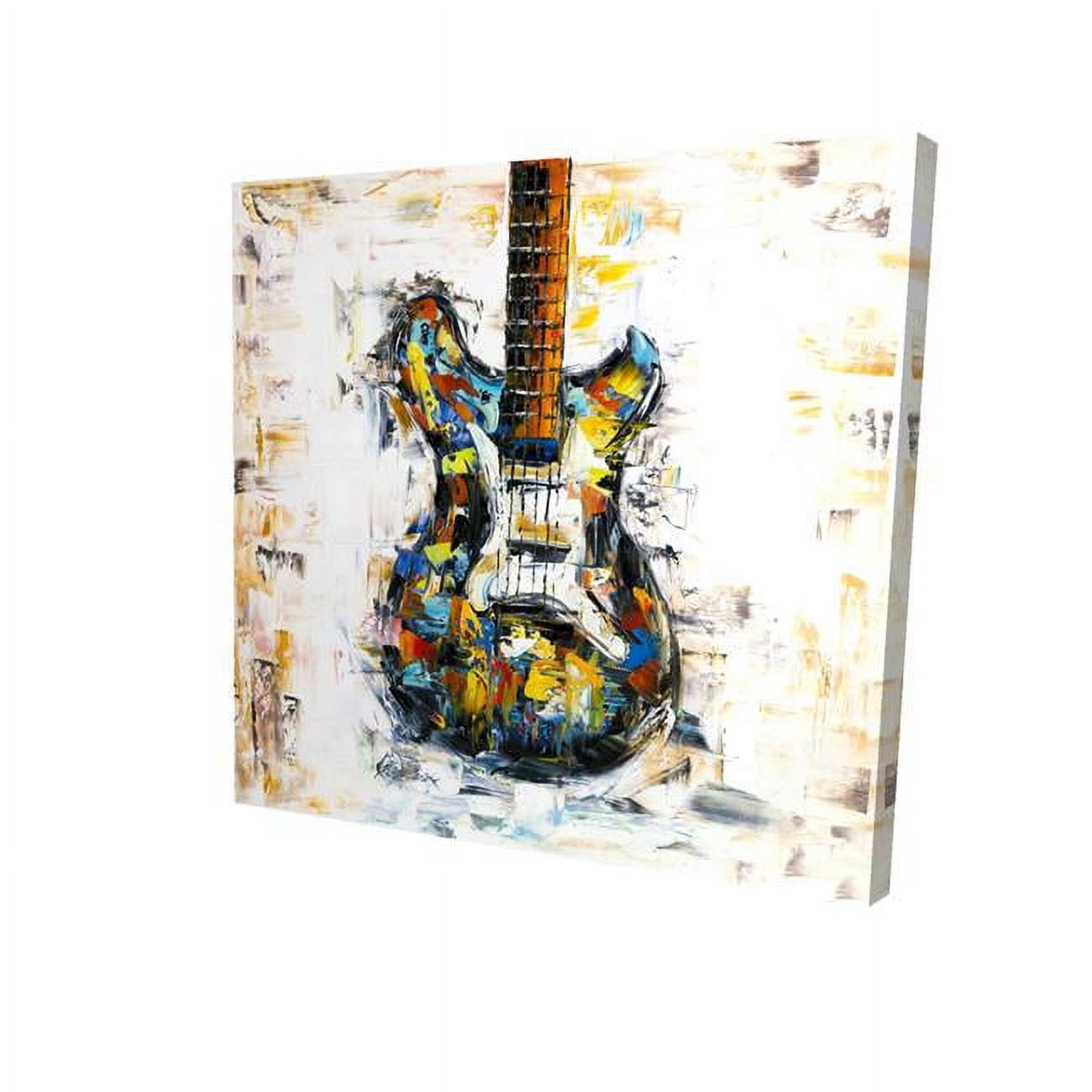 12 x 12 in. Abstract Colorful Guitar-Print on Canvas