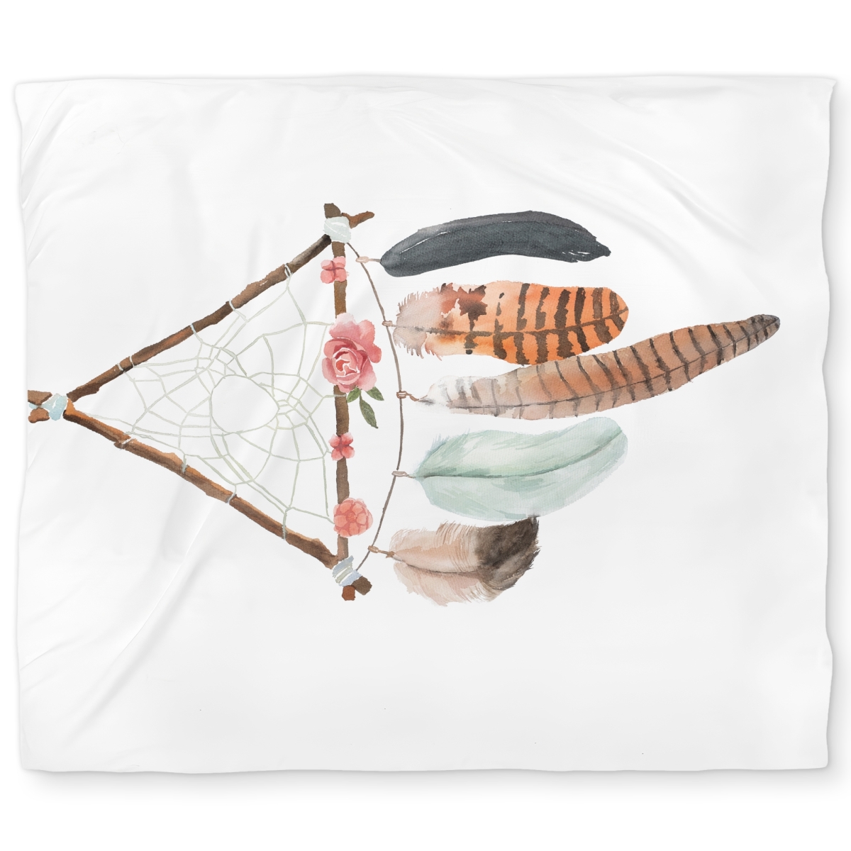 C1DCKSW0GK6CU8 Triangular Dream Catcher - Brown Object King Size Duvet Cover - Home Decor
