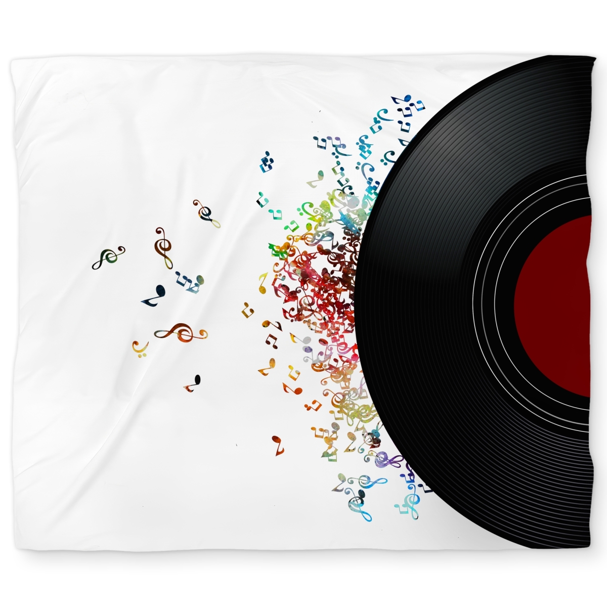 C1DCKSW00XGUS6 Notes Escaping From A Vinyl Record King Size Duvet Cover - Home Decor