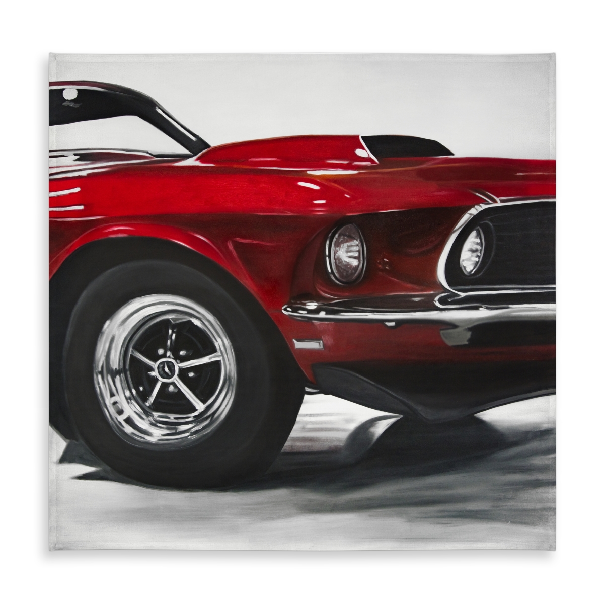 Picture of Begin Home Decor C1TC5858CSCYCS 58 x 58 in. Classic Red Car Tablecloth - Vintage Indoor & Outdoor Decor