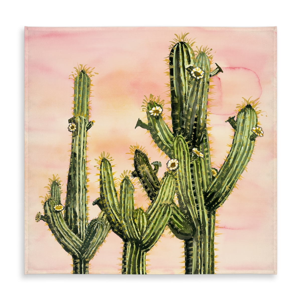 Picture of Begin Home Decor C1TC5858BWVTB0 58 x 58 in. Floral Weberocereus Cactus Tablecloth - Pink Indoor & Outdoor Decor