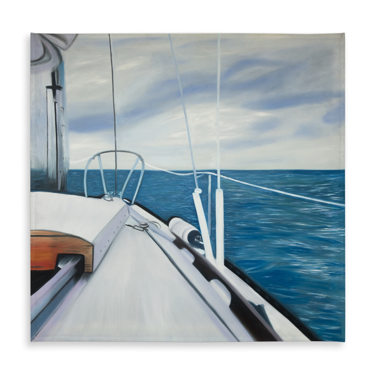 Picture of Begin Home Decor C1TC5858FMZHTB 58 x 58 in. Sail on the Water Tablecloth - Indoor Outdoor Home Decor