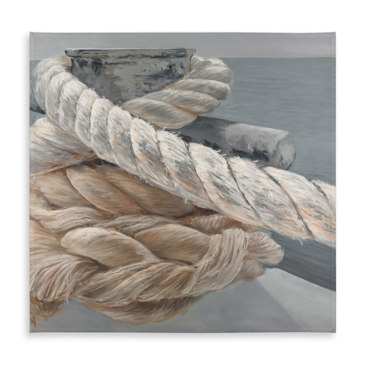 Picture of Begin Home Decor C1TC5858CK7733 58 x 58 in. Boat Gray Coastal Tablecloth - Indoor & Outdoor Home Decor