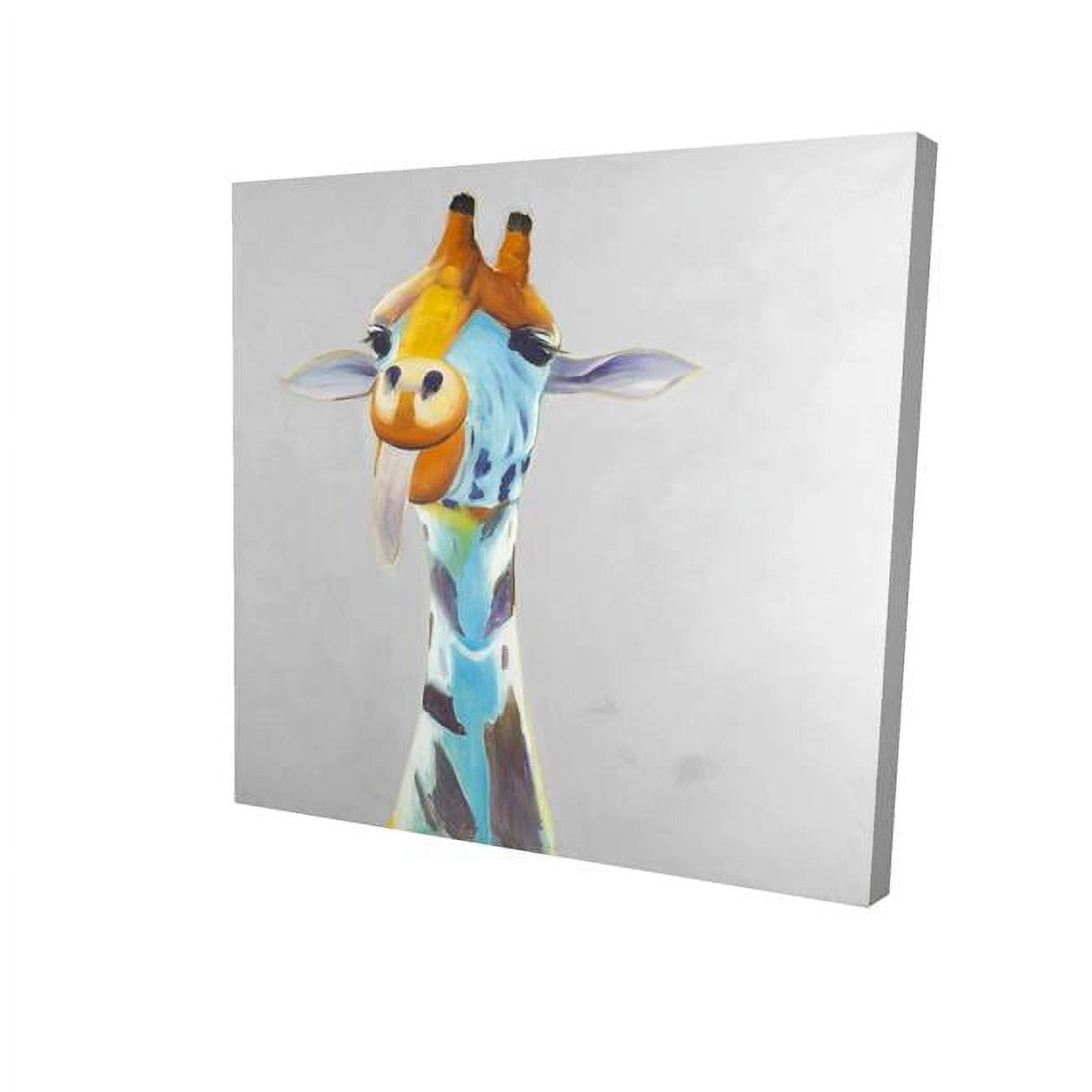 16 x 16 in. Funny Giraffe-Print on Canvas