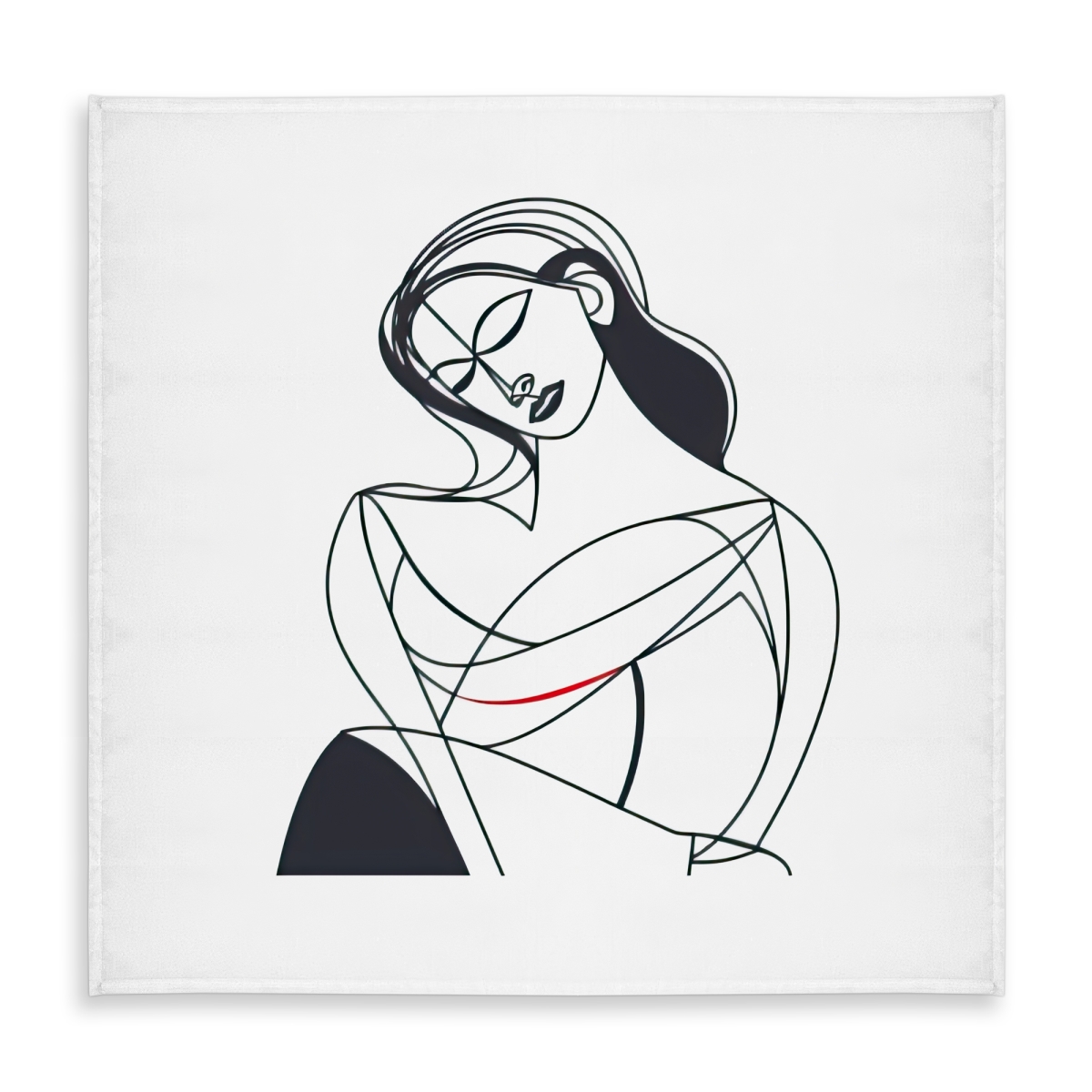 Picture of Begin Home Decor C1TC5858BYUYUX 58 x 58 in. A Mothers Love White Abstract Tablecloth - Indoor & Outdoor Decor