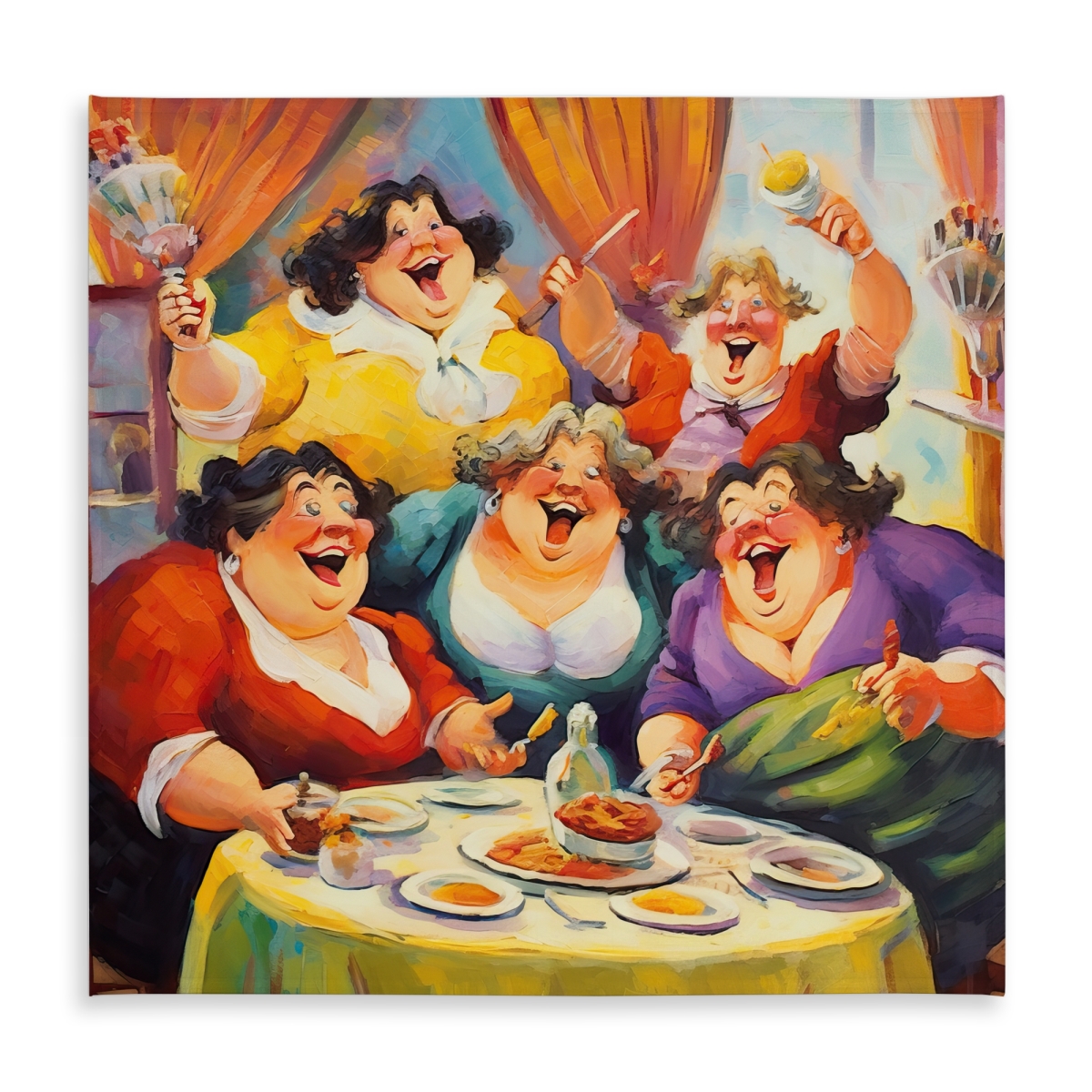 Picture of Begin Home Decor C1TC5858FZJX8G 58 x 58 in. The Buffet White American Food Tablecloth - Indoor & Outdoor Decor
