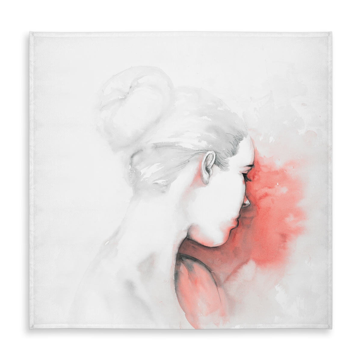 Picture of Begin Home Decor C1TC5858Y0NDS3 58 x 58 in. Coral Woman Bedroom Tablecloth - Pastel Woman Home Decor