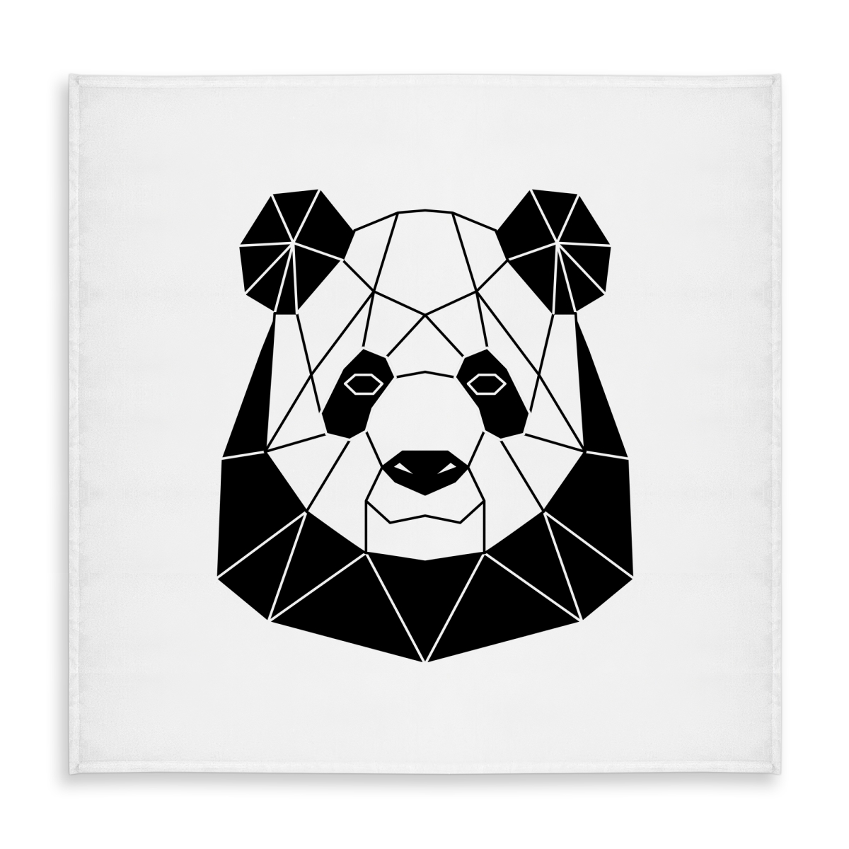 Picture of Begin Home Decor C1TC5858KNJ88X 58 x 58 in. Geometric Panda Tablecloth - Retro Wildlife Decor - Indoor & Outdoor