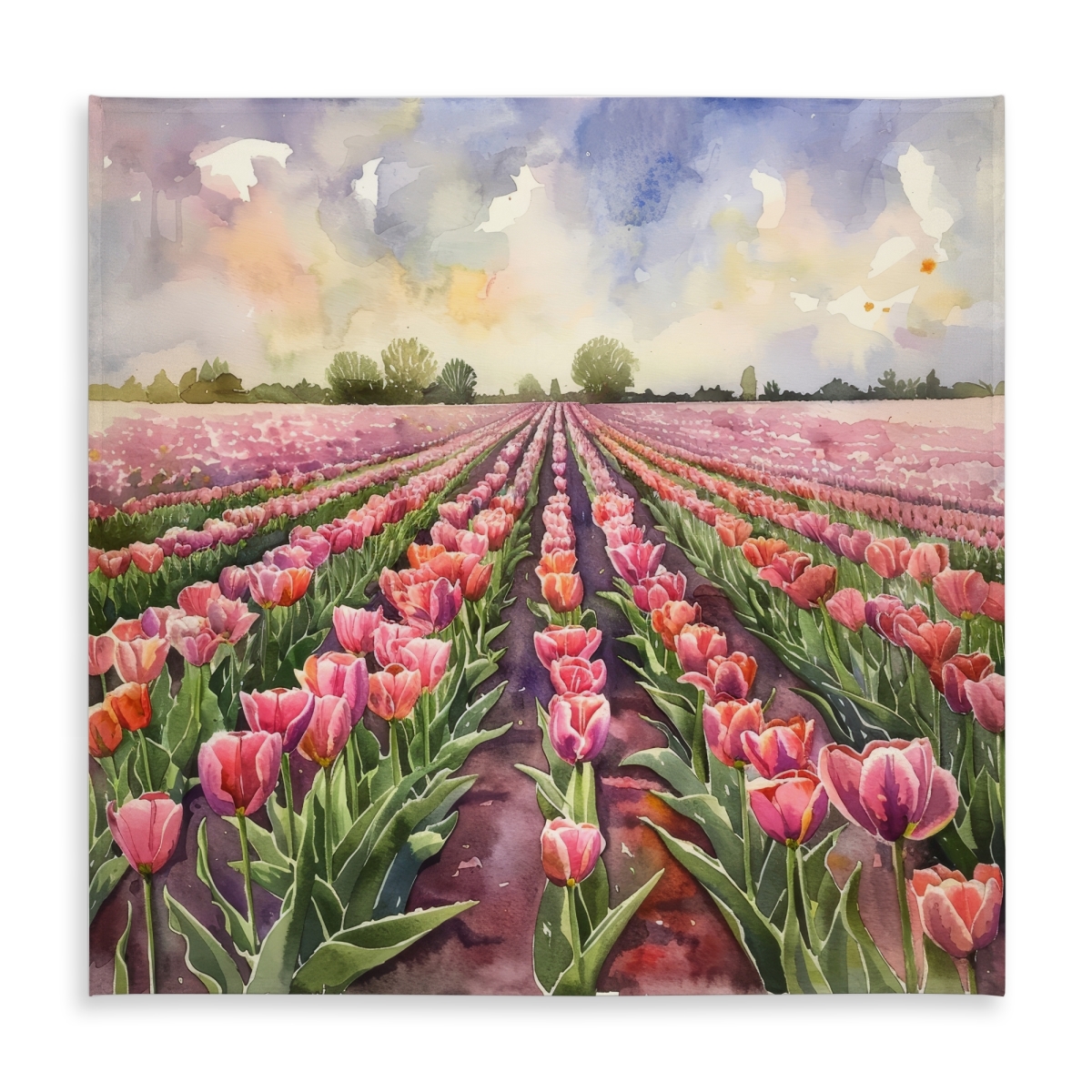 Picture of Begin Home Decor C1TC5858X7SJQY 58 x 58 in. Rose Row Indoor & Outdoor Tablecloth - Elegant Home Decor