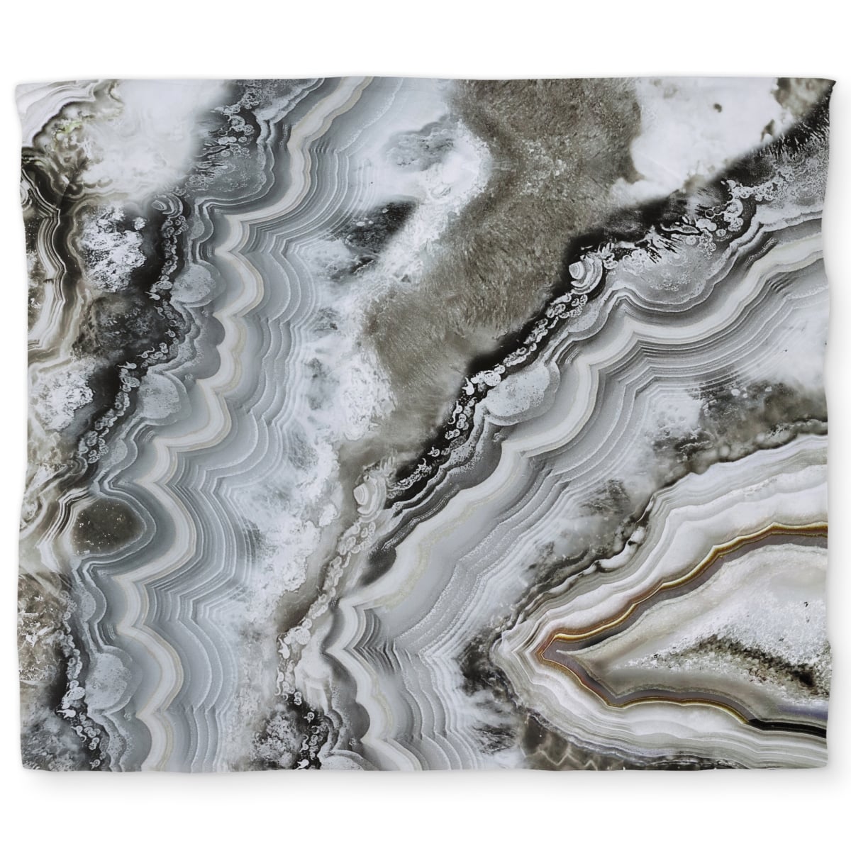 C1DCKSW088A6O1 Abstract Geode Beige Minerals King Size Duvet Cover - Home Decor