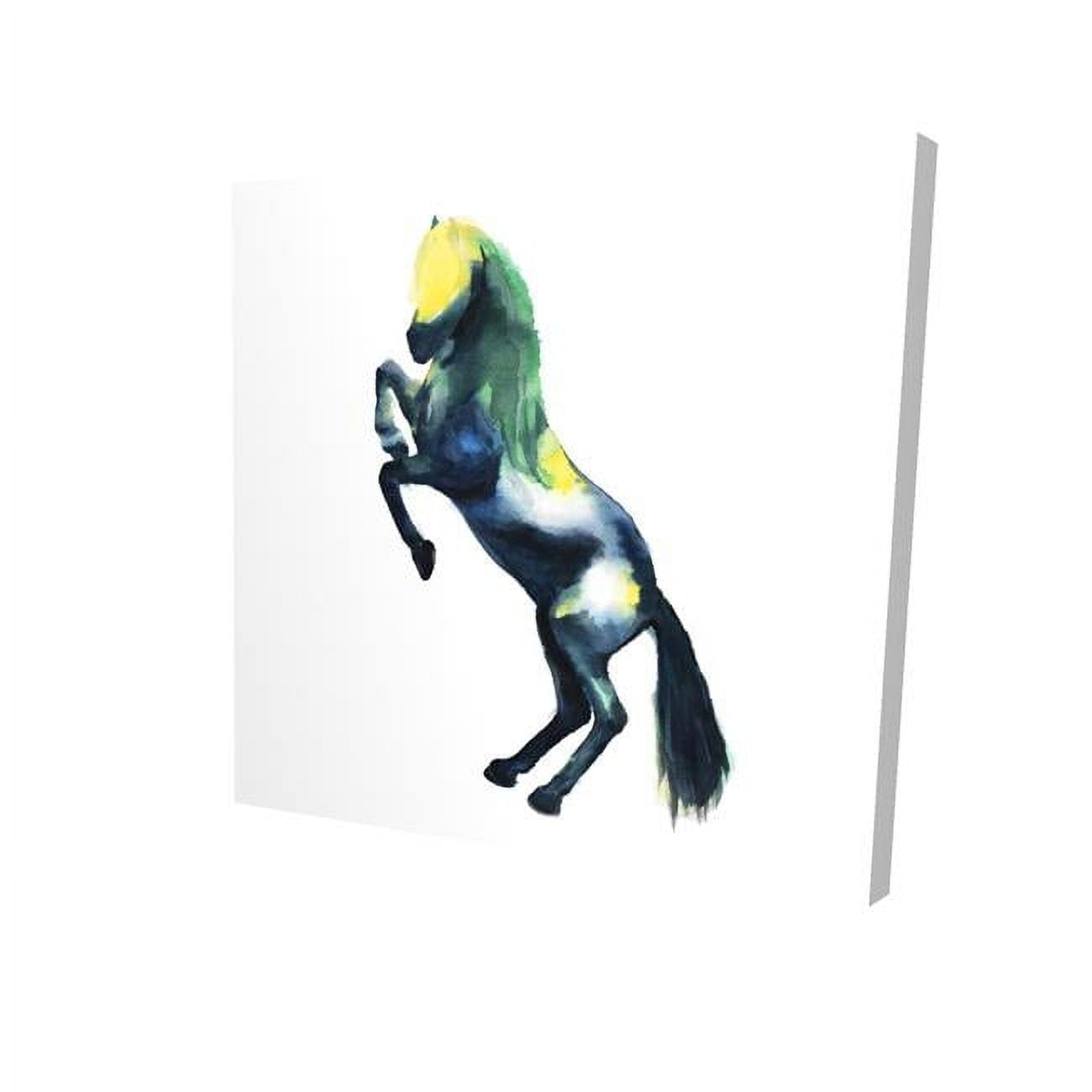 16 x 16 in. Greeting Horse-Print on Canvas