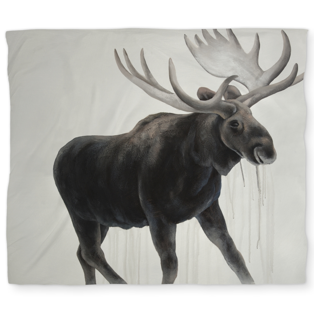 C1DCKSW0R4IB1S Walking Moose Rustic Beige King Size Duvet Cover for Home Decor