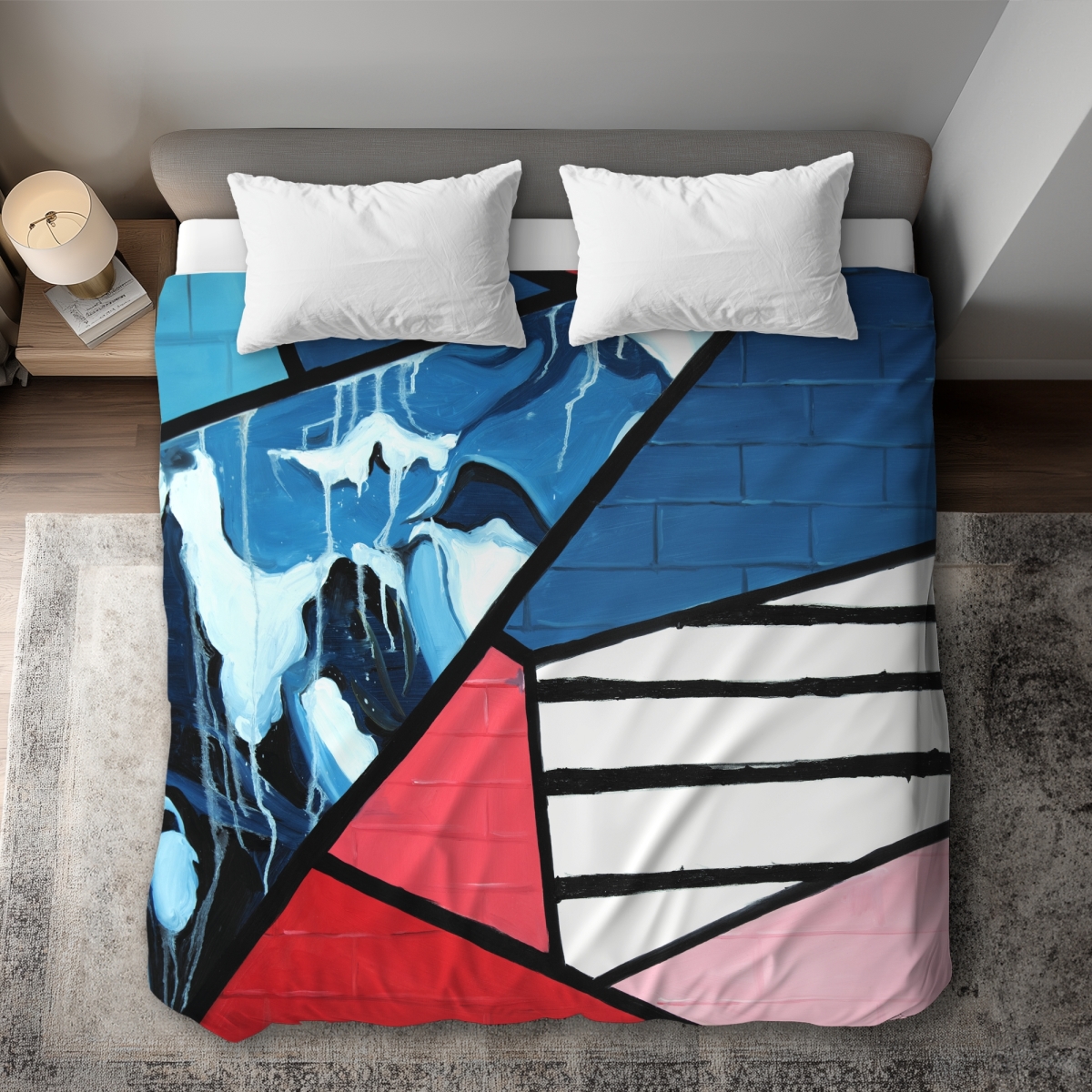 C1DCKSW063R8UT Diagonal Unity - Office Abstract King Size Duvet Cover for Home Decor