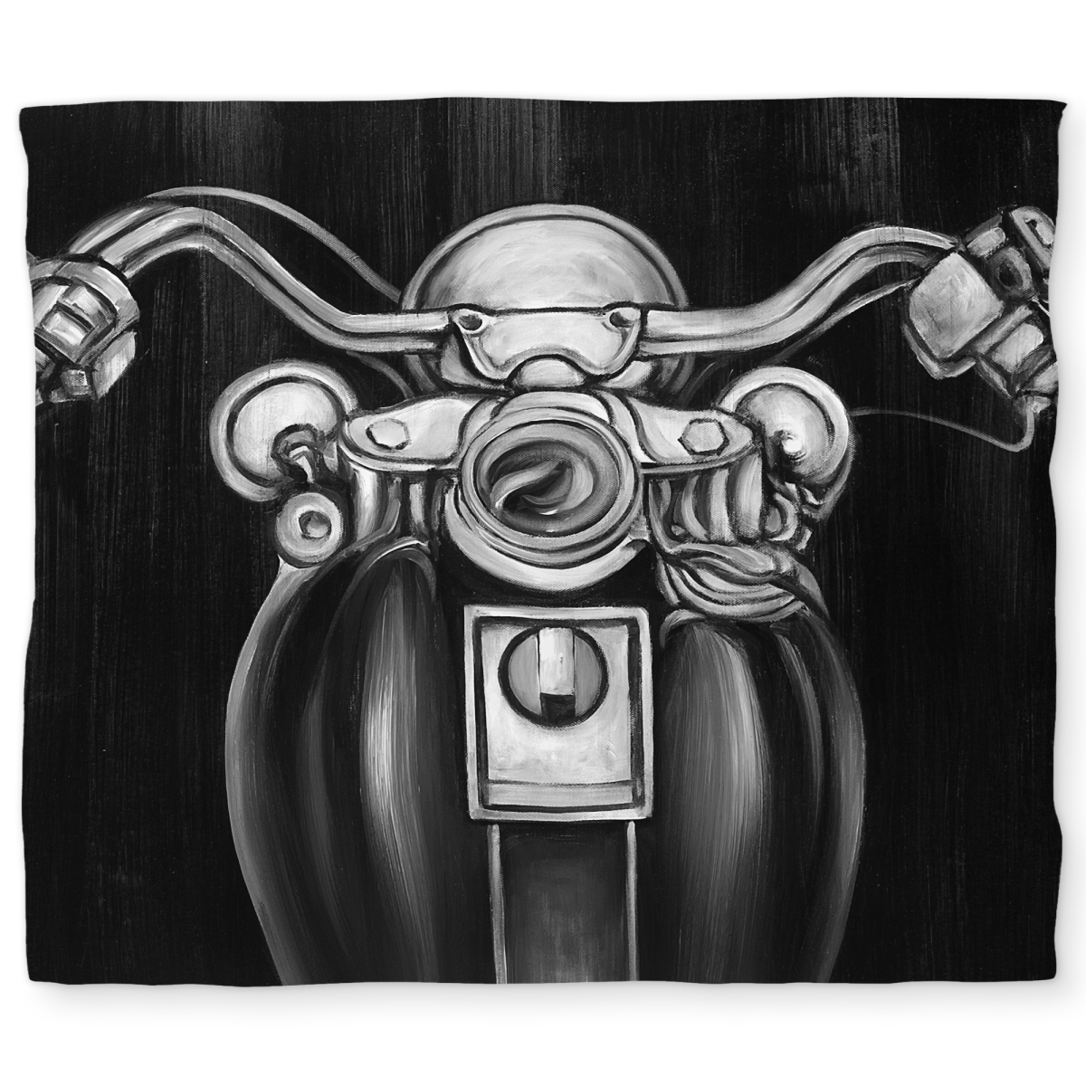 C1DCKSW0Z0BWZV Subjective View of A Motorcycle King Size Duvet Cover - Man Cave Decor
