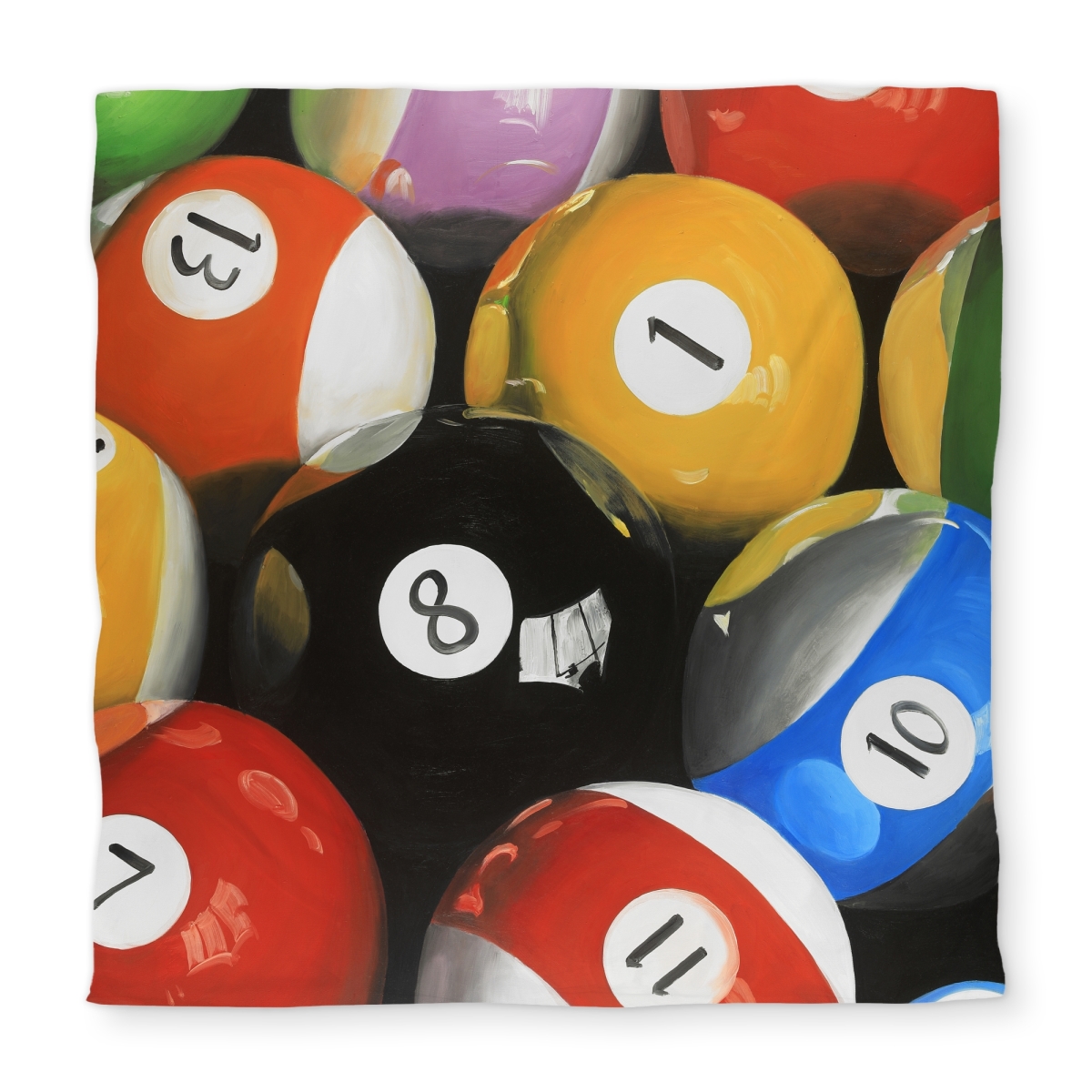 C1DCQSW0ZWUVCI Pool Balls Closeup Queen Size Duvet Cover - Man Cave Home Decor