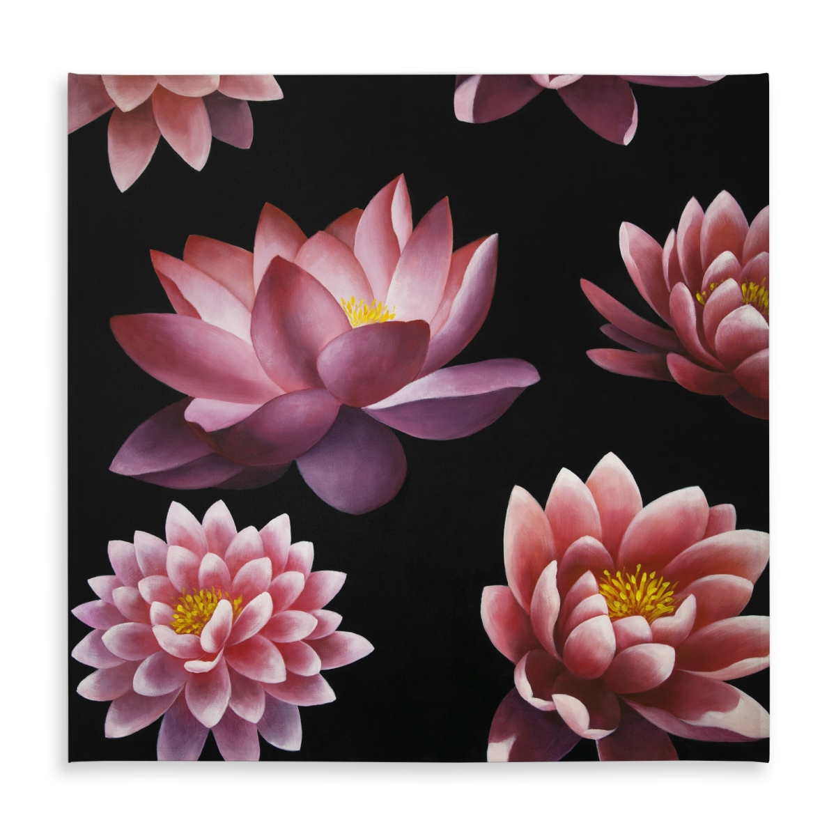 Picture of Begin Home Decor C1TC5858MZ0NC0 58 x 58 in. Lotus Flower Tablecloth - Asian Floral Botanical Home Decor