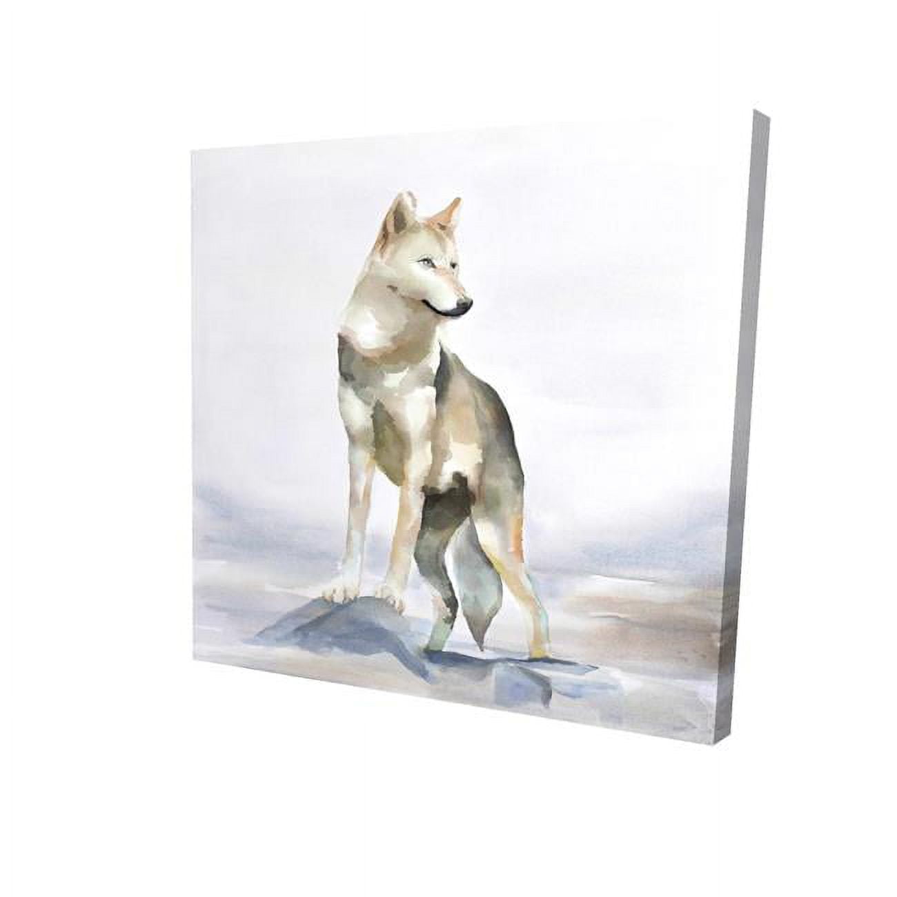 16 x 16 in. Wolf-Print on Canvas