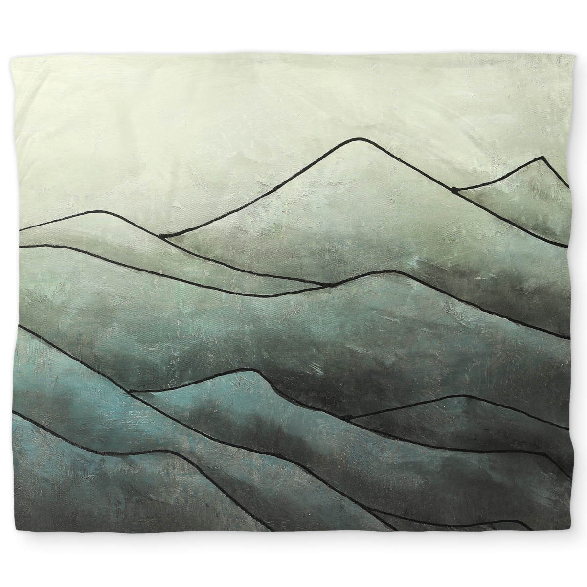 C1DCKSW0COTPWD In the Waves Gray Abstract King Size Duvet Cover - White Back