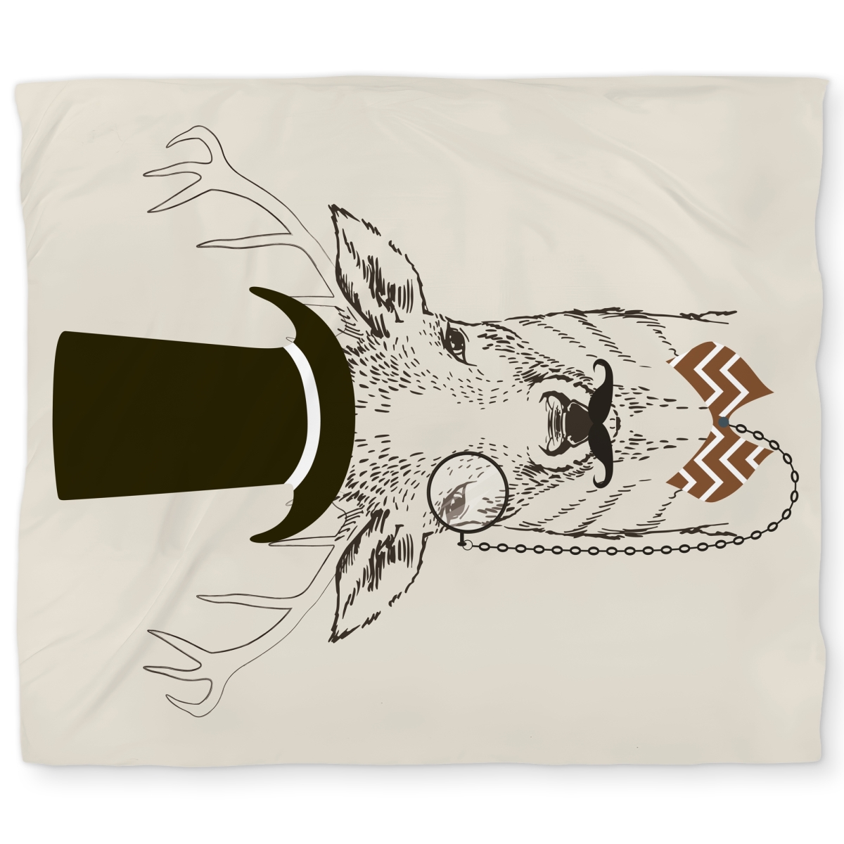 C1DCKSW0OCAFMY Aristocrat Roe Deer Brown Man Cave King Size Duvet Cover - Home Decor