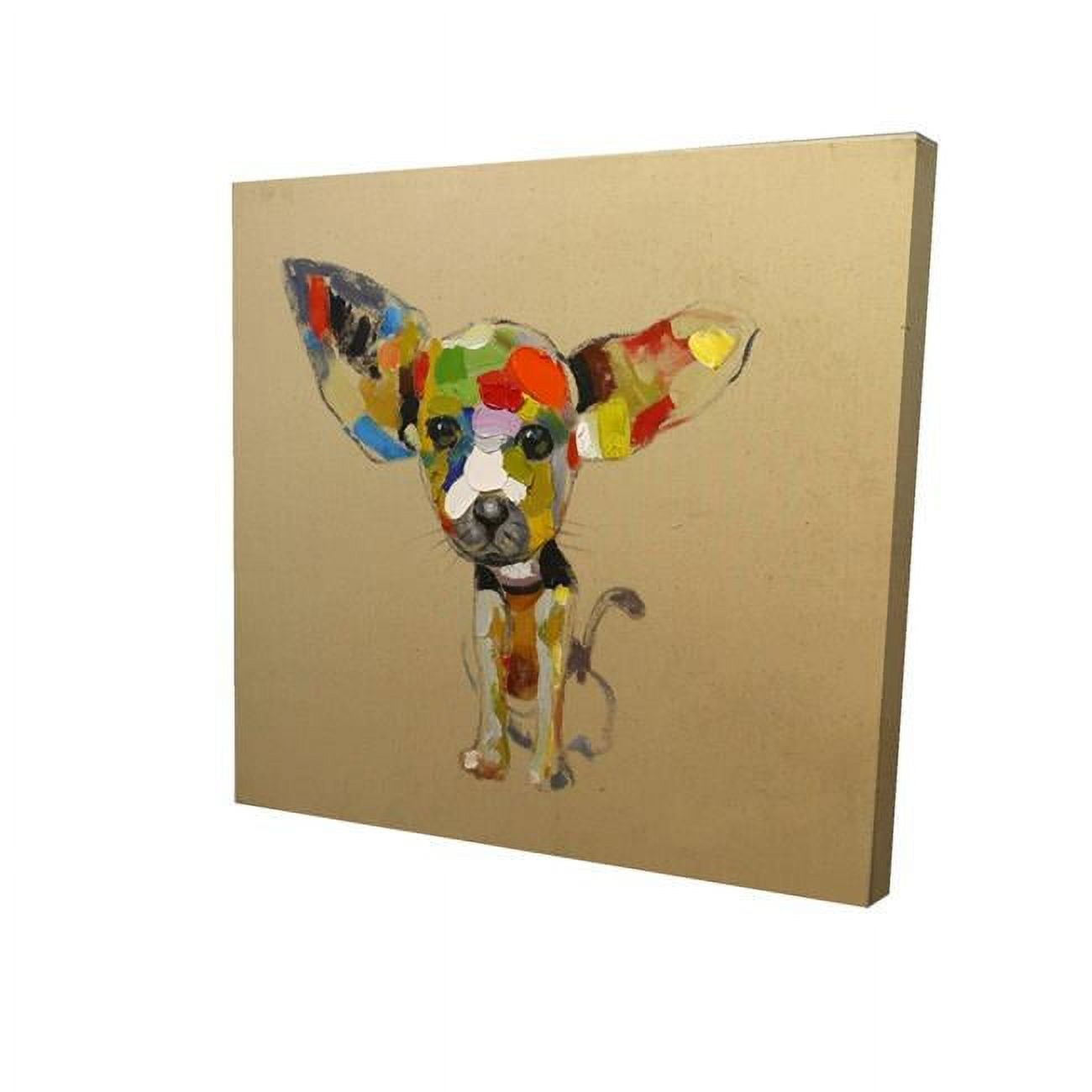 16 x 16 in. Abstract Colorful Chihuahua-Print on Canvas