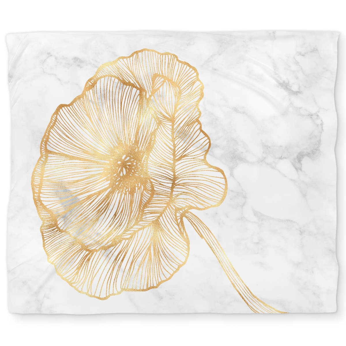 C1DCKSW00DMMX1 Golden Poppy Flower King Size Duvet Cover - White Floral Home Decor