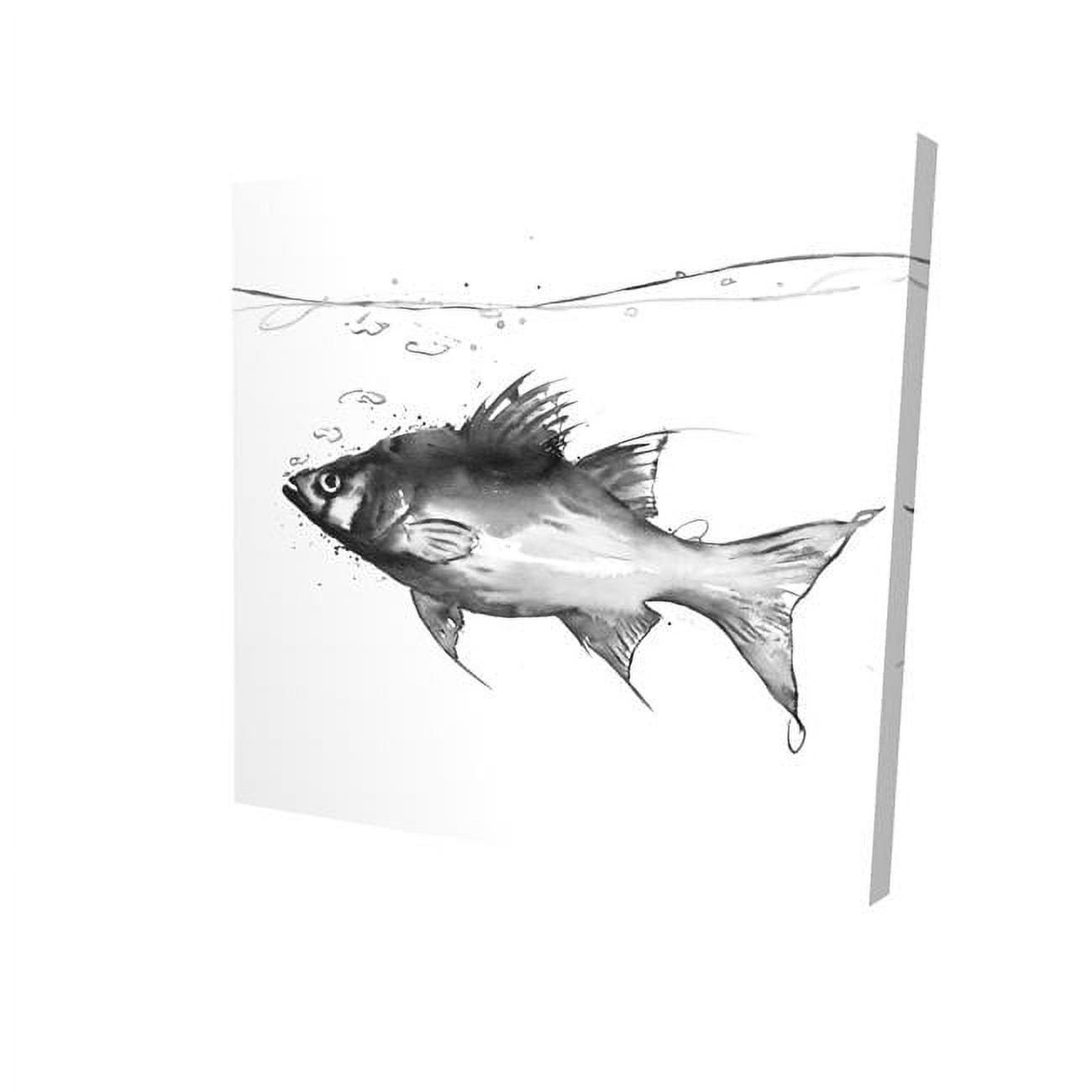 16 x 16 in. Swimming Fish-Print on Canvas
