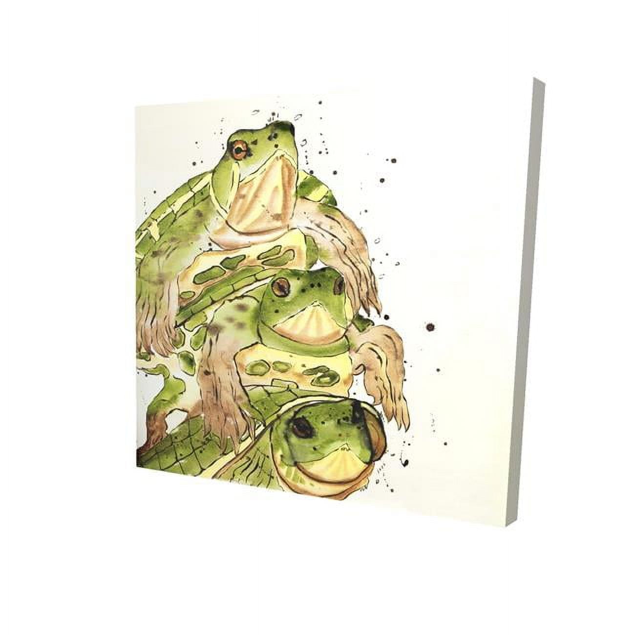 16 x 16 in. Three Aquatic Turtles-Print on Canvas