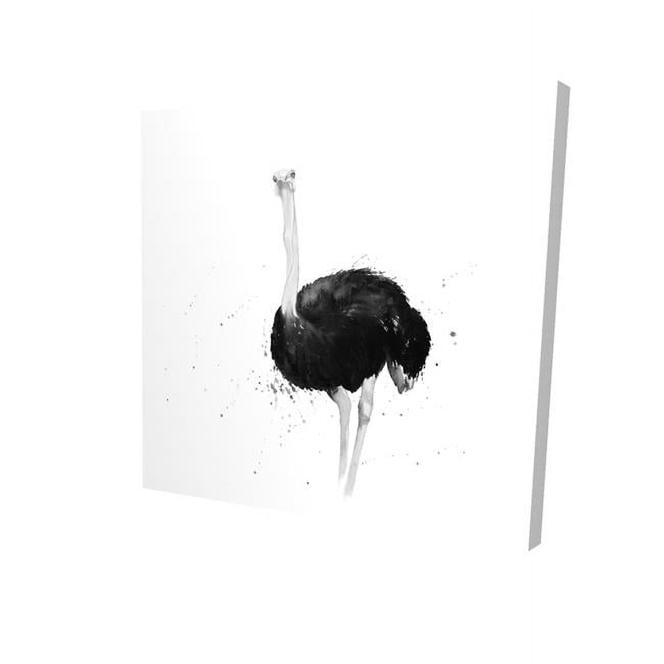 16 x 16 in. Ostrich In Watercolor-Print on Canvas