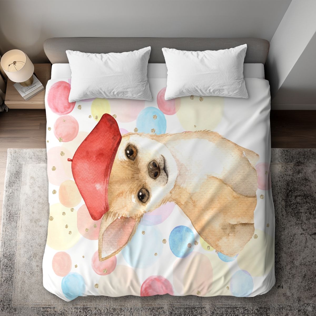 C1DCKSW0ESSJT0 Chihuahua Dog Artist Bedroom King Size Duvet Cover - Unique Home Decor