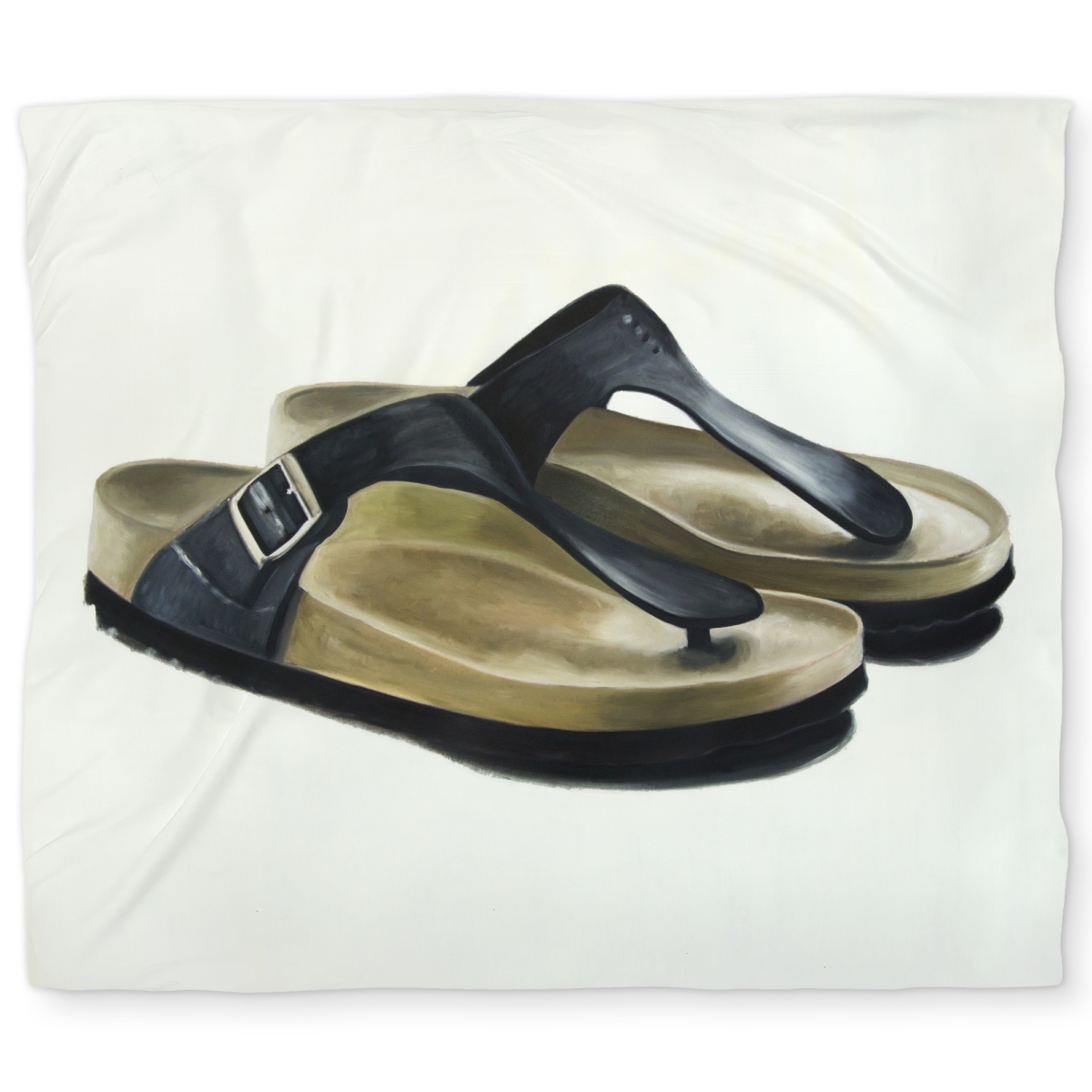 C1DCKSW0BIHQTI Hyperrealist Sandals King Size Duvet Cover - White Back Home Decor