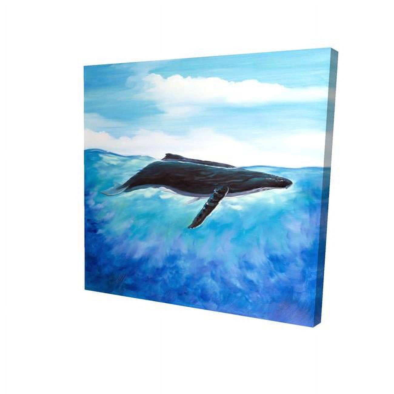 16 x 16 in. Blue Whale-Print on Canvas