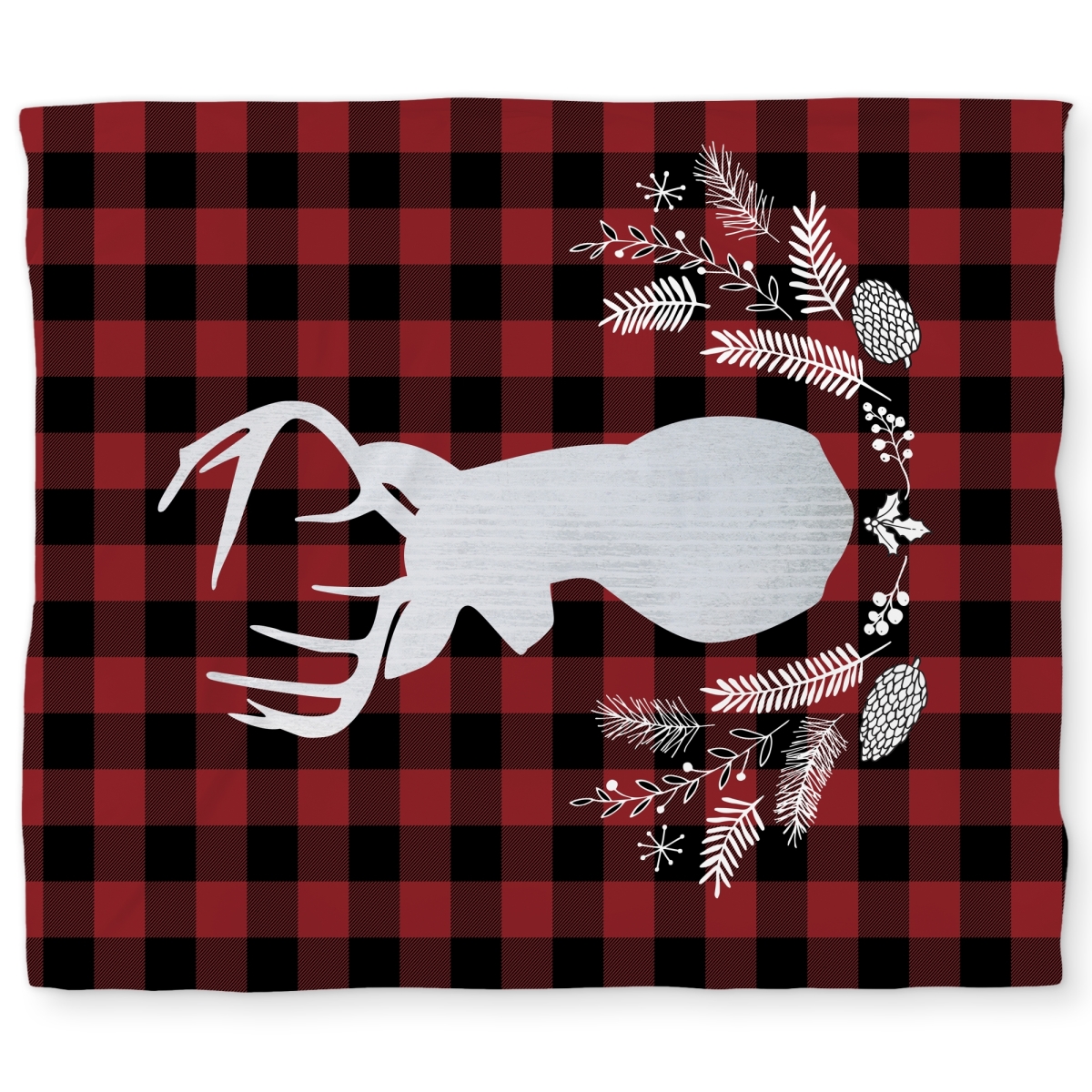 C1DCKSW0MCDWVH Deer Plaid Kitchen Illustrative King Size Duvet Cover - Home Decor