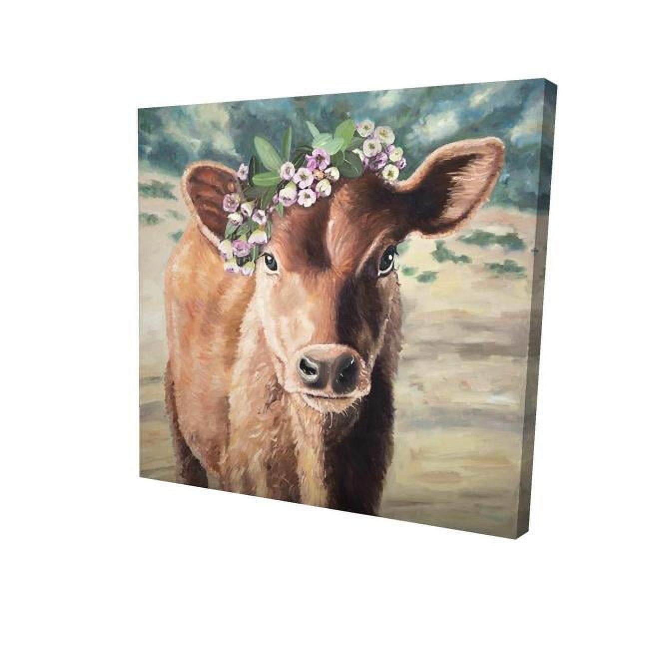 16 x 16 in. Cute Jersey Cow-Print on Canvas