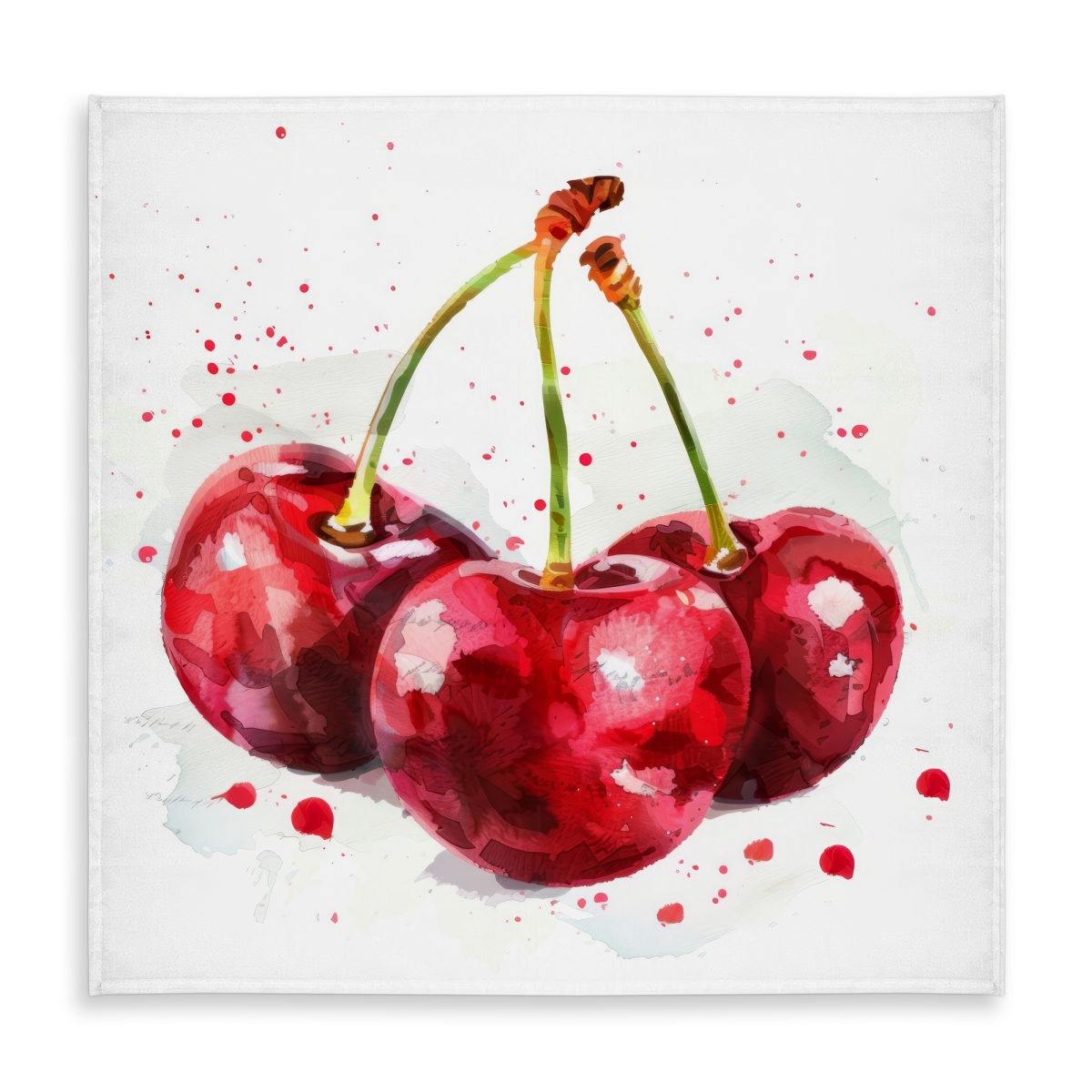 Picture of Begin Home Decor C1TC5858N4X5GL 58 x 58 in. The Cherries Tablecloth - Indoor-Outdoor Home Decor Essential