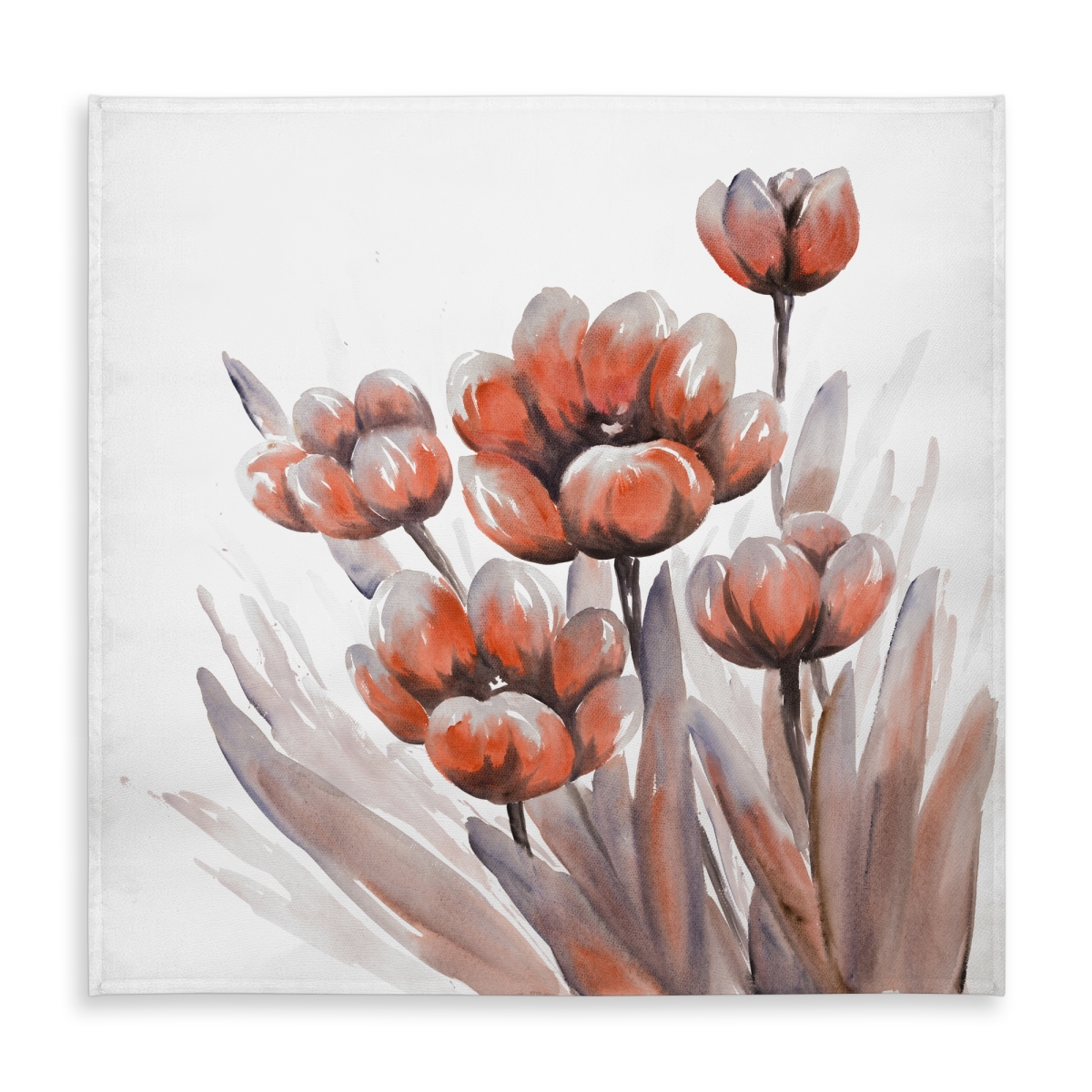 Picture of Begin Home Decor C1TC5858RWP07X 58 x 58 in. Romantic Red Floral Tablecloth - Indoor & Outdoor Home Decor