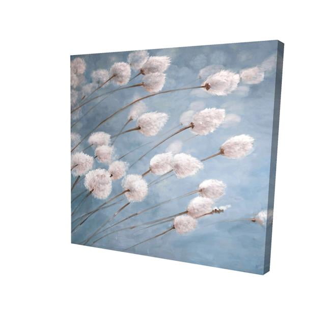 16 x 16 in. Delicate Cotton Flowers-Print on Canvas