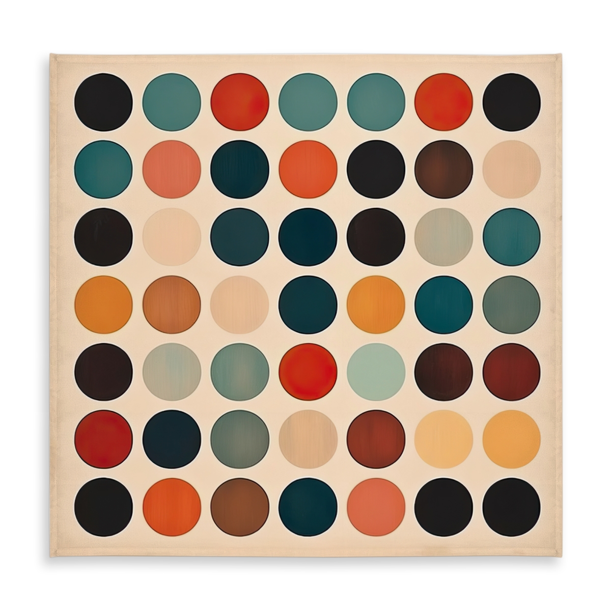 Picture of Begin Home Decor C1TC5858LYVG66 58 x 58 in. Minimalist Circle Army Abstract Tablecloth - Indoor & Outdoor Decor